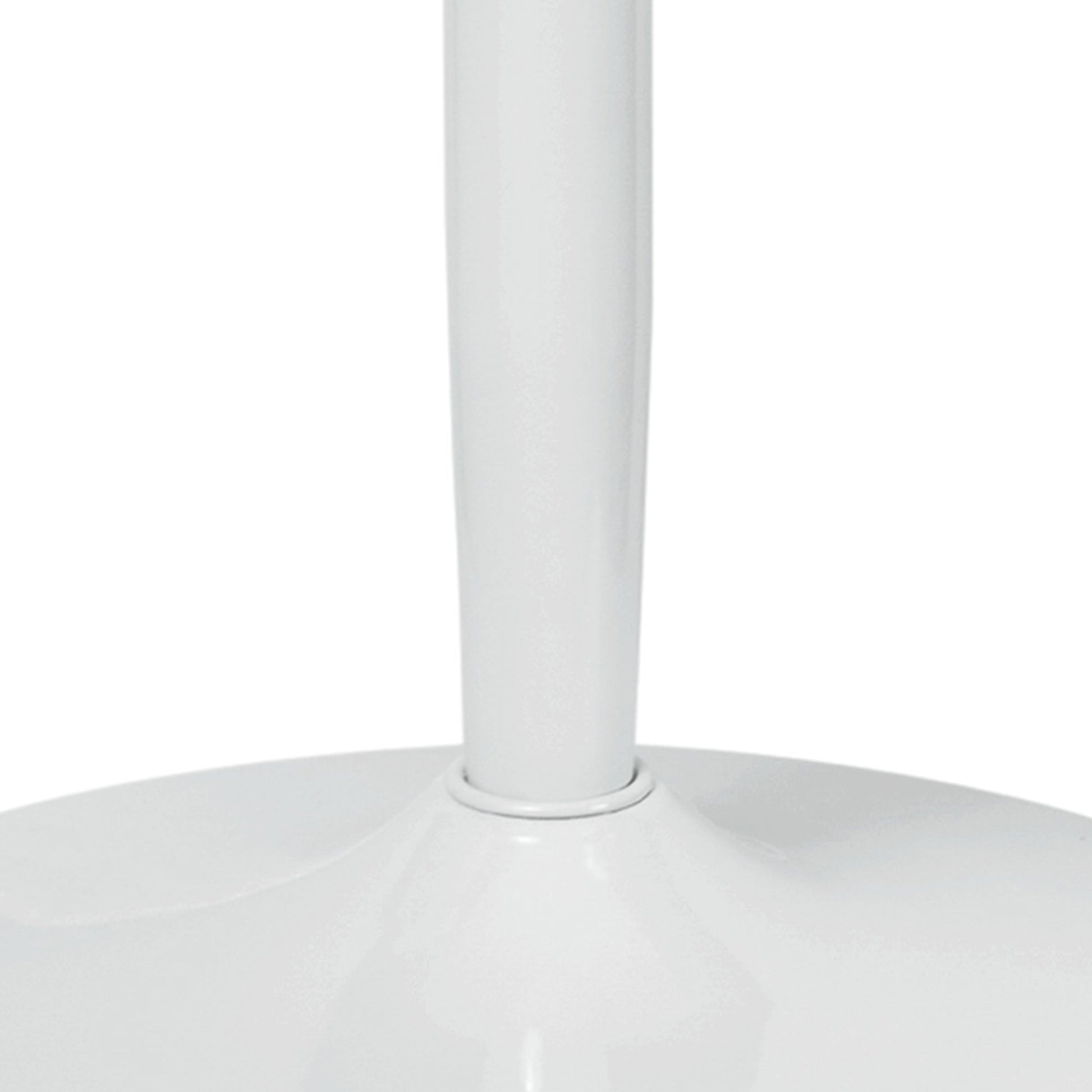 HOMCOM Round Dining Table, Modern Kitchen Table with Steel Base, Non-slip Foot Pad for Living Room, Dining Room, White