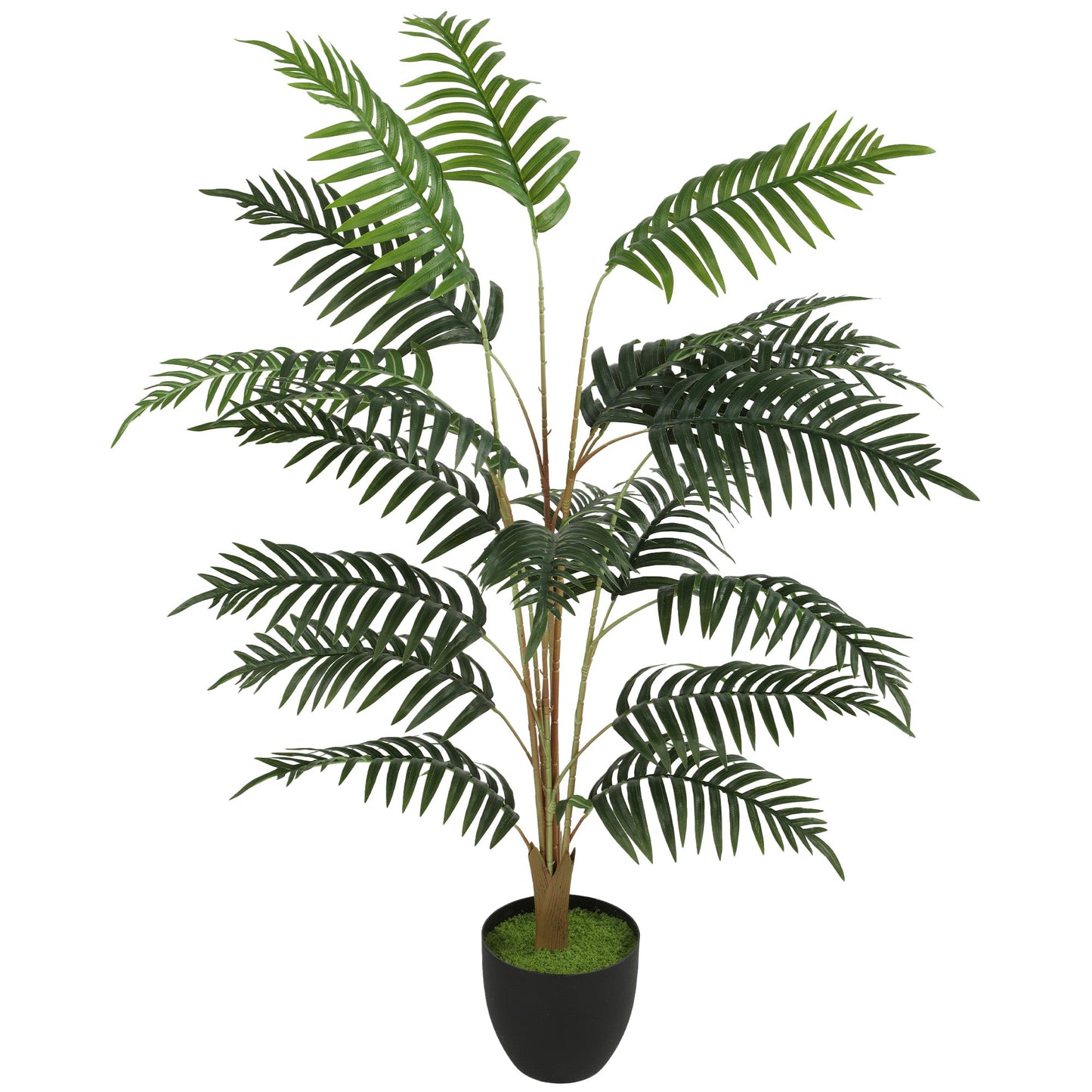 120cm Tall Artificial Fern Topiary Tree, Realistic Artificial Plant in Cement Pot, Fake Plant for Indoor Outdoor Front Porch Home Decor, Green
