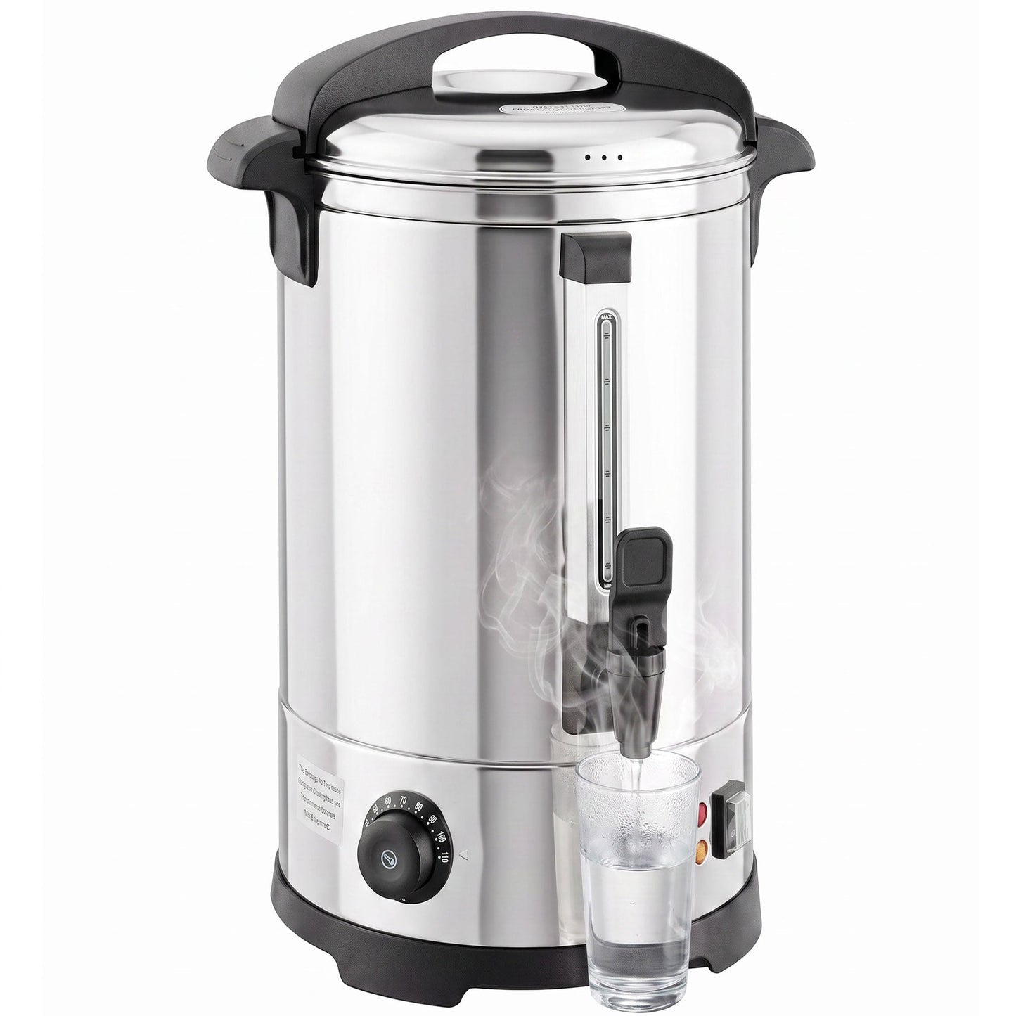 13L Catering Urn, 2500W Hot Water Boiler Dispenser with Thermostat, Stainless Steel Tea Urn Kettle with Keep Warm Function, Adjustable Temperature and Easy Pour Tap for Home Office Parties