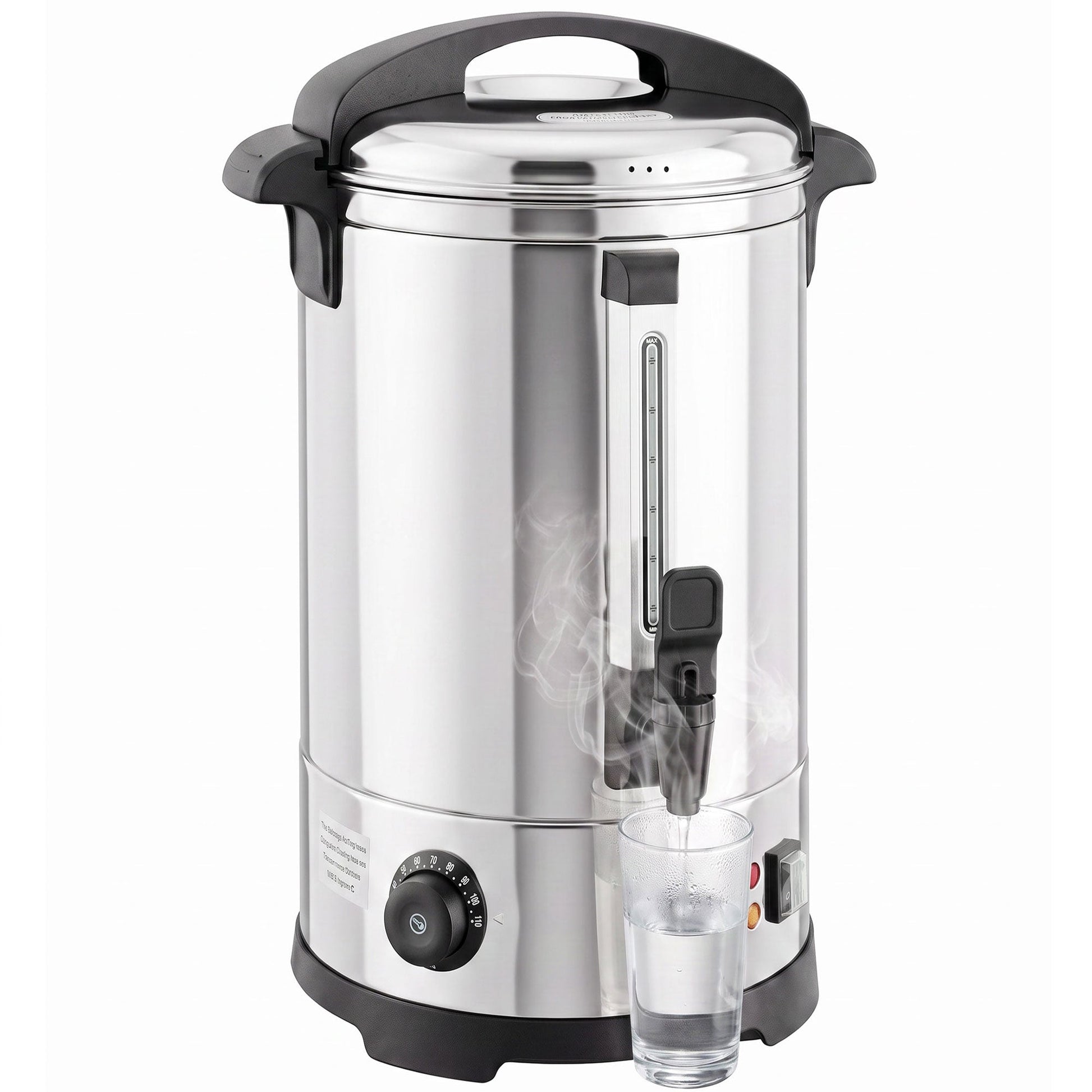 13L Catering Urn, 2500W Hot Water Boiler Dispenser with Thermostat, Stainless Steel Tea Urn Kettle with Keep Warm Function, Adjustable Temperature and Easy Pour Tap for Home Office Parties