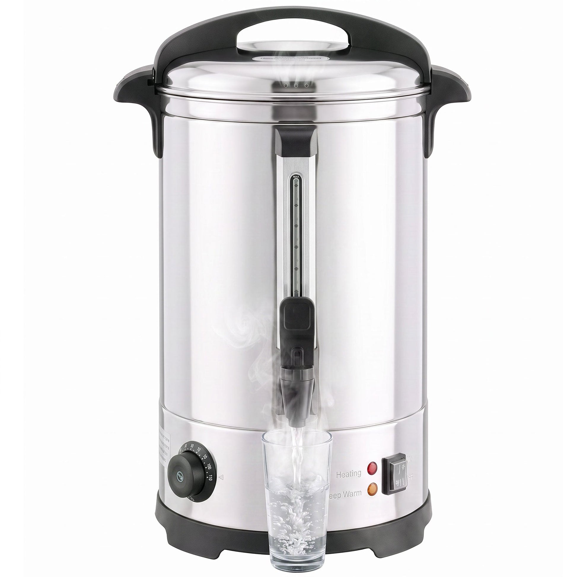 13L Catering Urn, 2500W Hot Water Boiler Dispenser with Thermostat, Stainless Steel Tea Urn Kettle with Keep Warm Function, Adjustable Temperature and Easy Pour Tap for Home Office Parties