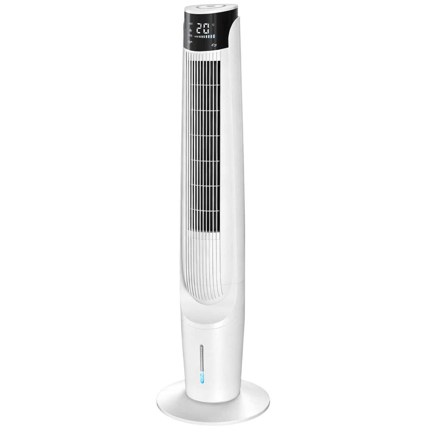 Air Cooler, Oscillating Ice Cooling Fan with 3 Speeds, 4 Modes, 12 Hour Timer, LED Display and Remote Control for Bedroom, Office, Living Room, White