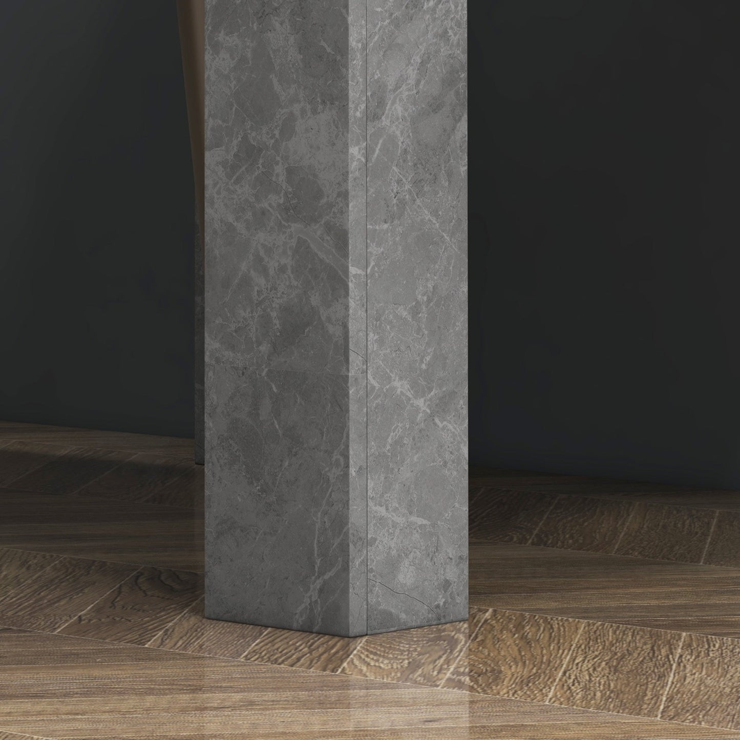 HOMCOM Square Dining Table for 2, Modern Kitchen Table with Faux Concrete Effect, Non-slip Foot Pads for Living Room, Dining Room, Cement Grey