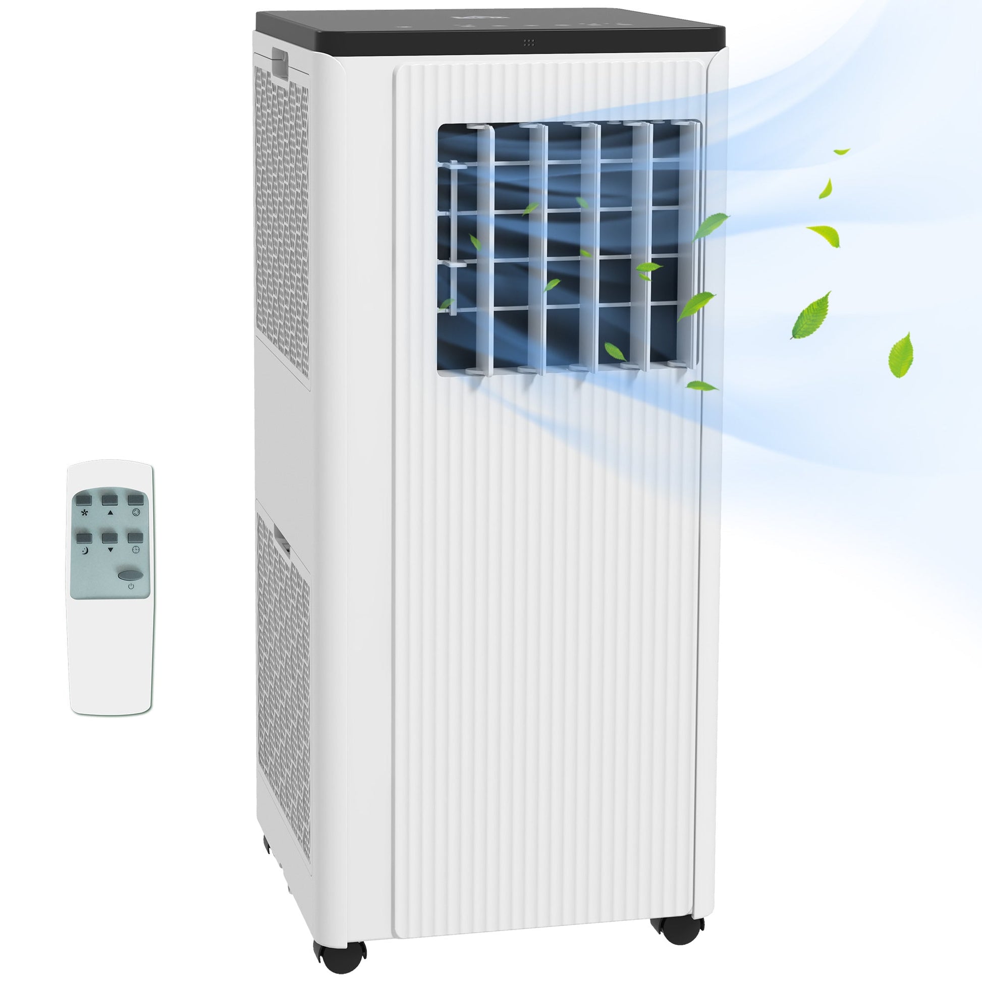 HOMCOM 9000 BTU Air Conditioning Unit, Smart Home WiFi App Compatible, 3-in-1 Portable Air Conditioner, Dehumidifier, Cooling Fan with 24H Timer, Remote, LED Display, 2 Speeds, Window Kit, 20m²