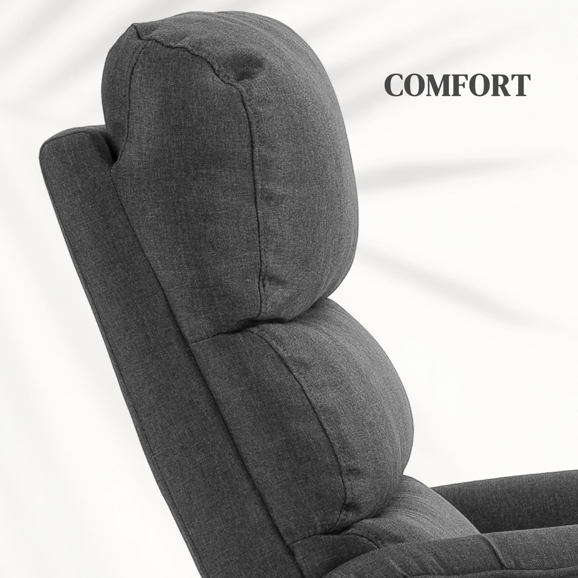 HOMCOM Power Lift Recliner Armchair, Electric Lift Chair for Elderly, Fabric Riser and Reclining Chair with Remote Control, Side Pockets, Extended Footrest, for Living Room, Dark Grey