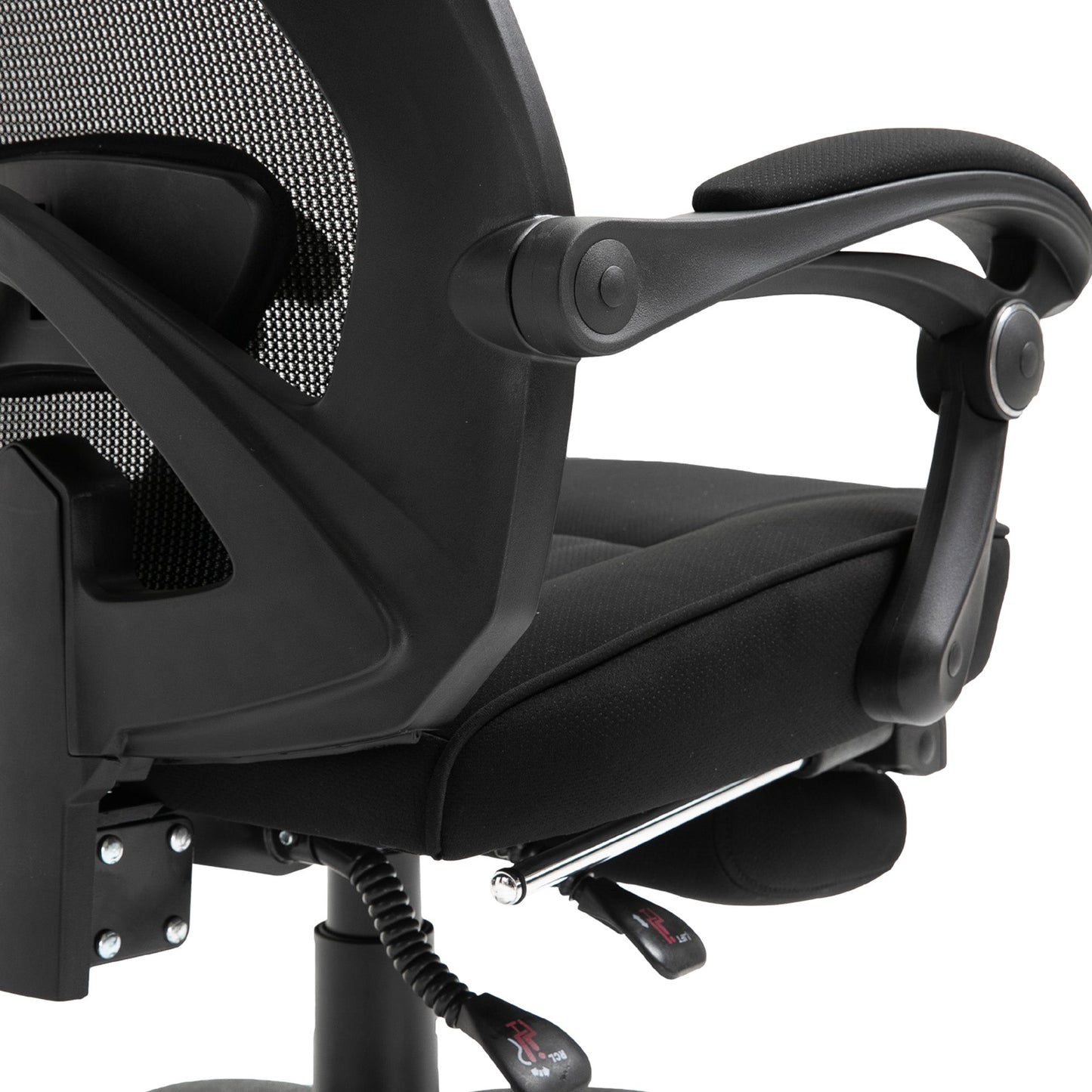 Vinsetto Office Chair with Footrest,High Back Swivel Desk Chair with Adjustable Height and Headrest for Home Office, Black
