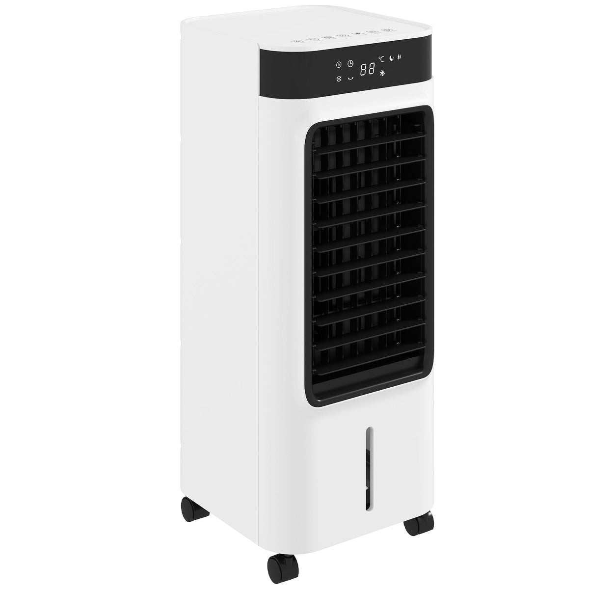 Portable Air Cooler, 3-In-1 Evaporative Air Cooler with 7 Litre Water Tank, 48° Oscillation, 3 Speeds, 3 Modes, 2 Ice Packs, Remote, for Home Office Bedroom, White