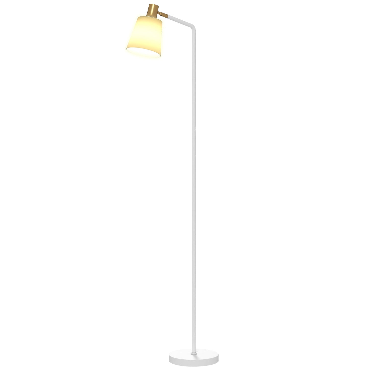 Floor Lamp with 350° Rotatable Head, Modern Standing Lamp with 3000K/4000K/6500K Colour Temperatures for Living Room Office, White