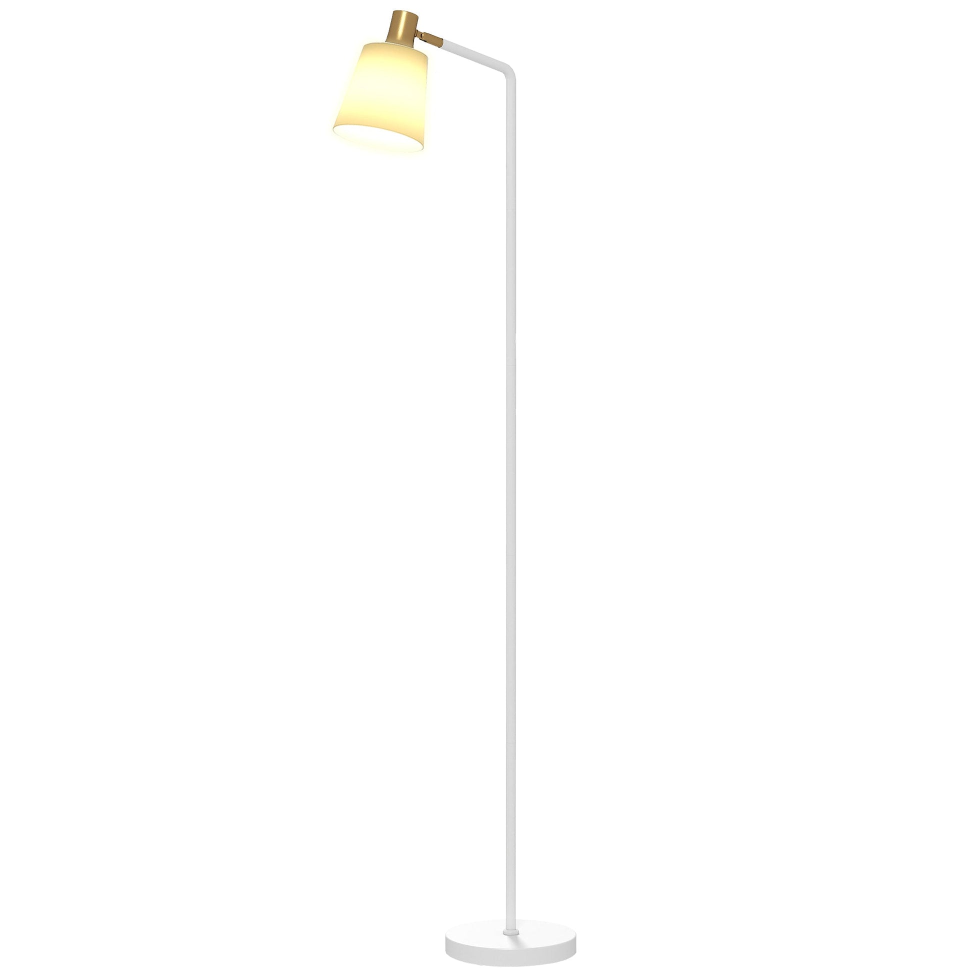 Floor Lamp with 350° Rotatable Head, Modern Standing Lamp with 3000K/4000K/6500K Colour Temperatures for Living Room Office, White
