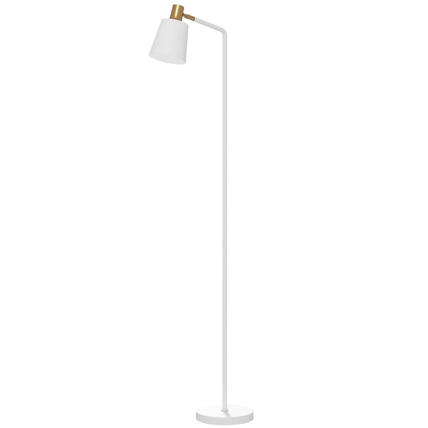 Floor Lamp with 350° Rotatable Head, Modern Standing Lamp with 3000K/4000K/6500K Colour Temperatures for Living Room Office, White