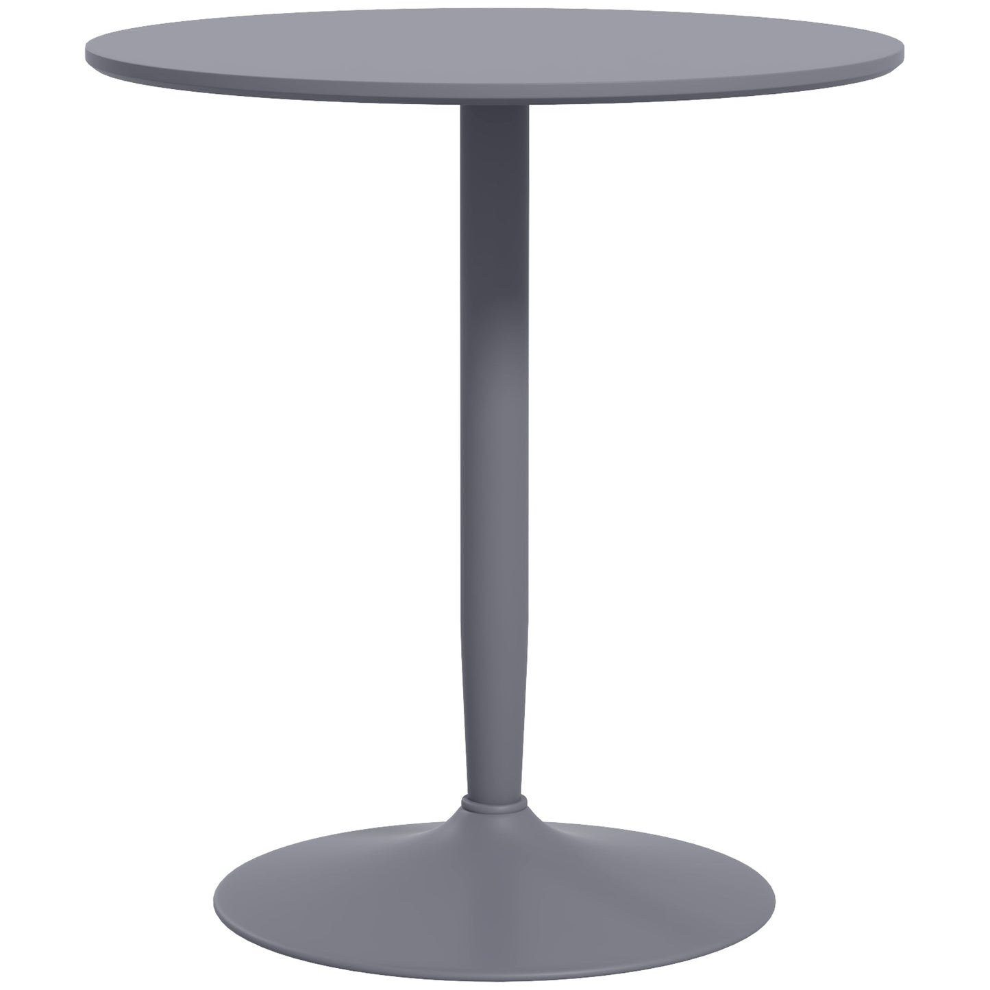 HOMCOM Round Dining Table, Modern Kitchen Table with Steel Base, Non-slip Foot Pad for Living Room, Dining Room, Grey