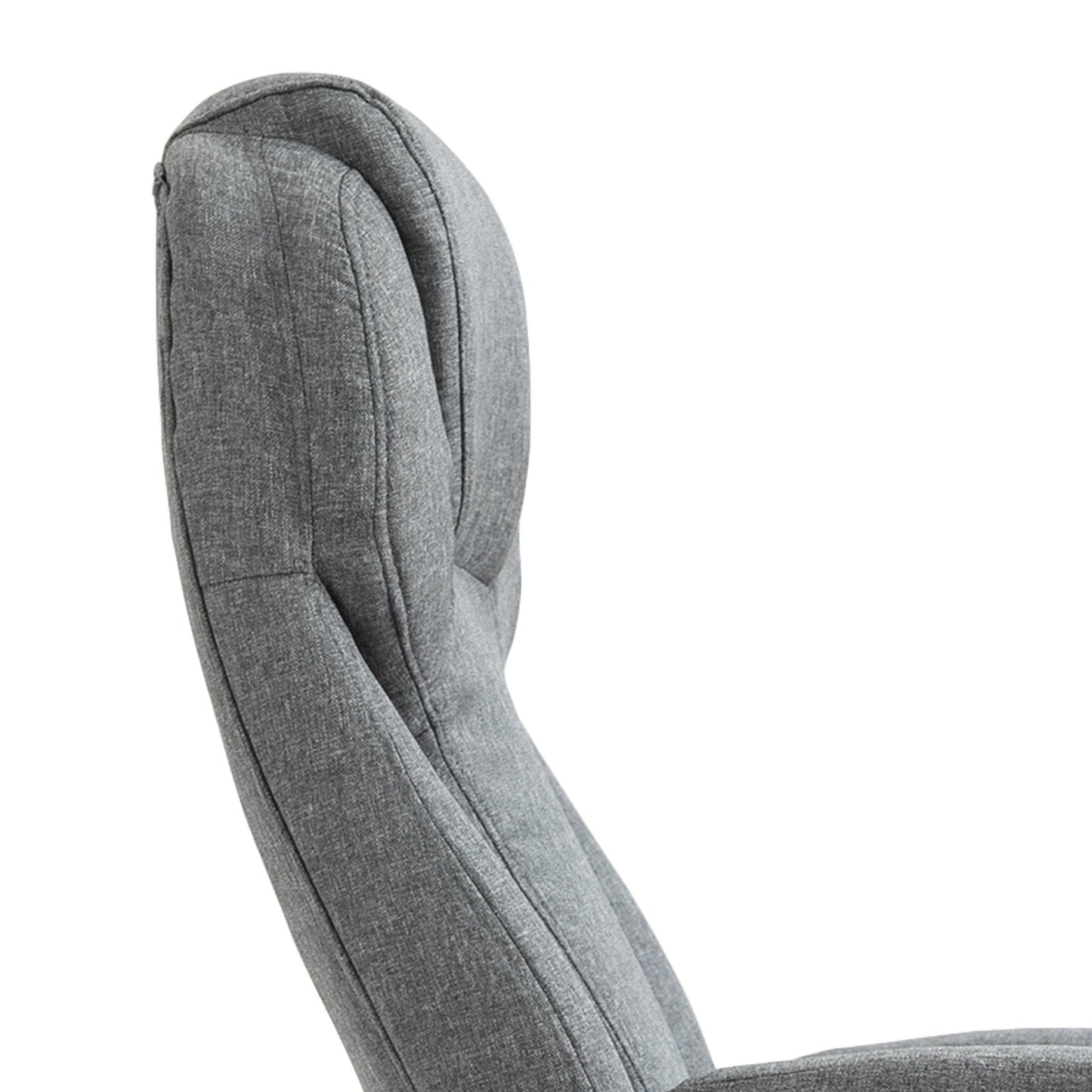 Vinsetto Office Chair, Linen Fabric Desk Chair, Height Adjustable Computer Chair with Padded Armrests, Swivel Wheels and Tilt Function, Grey
