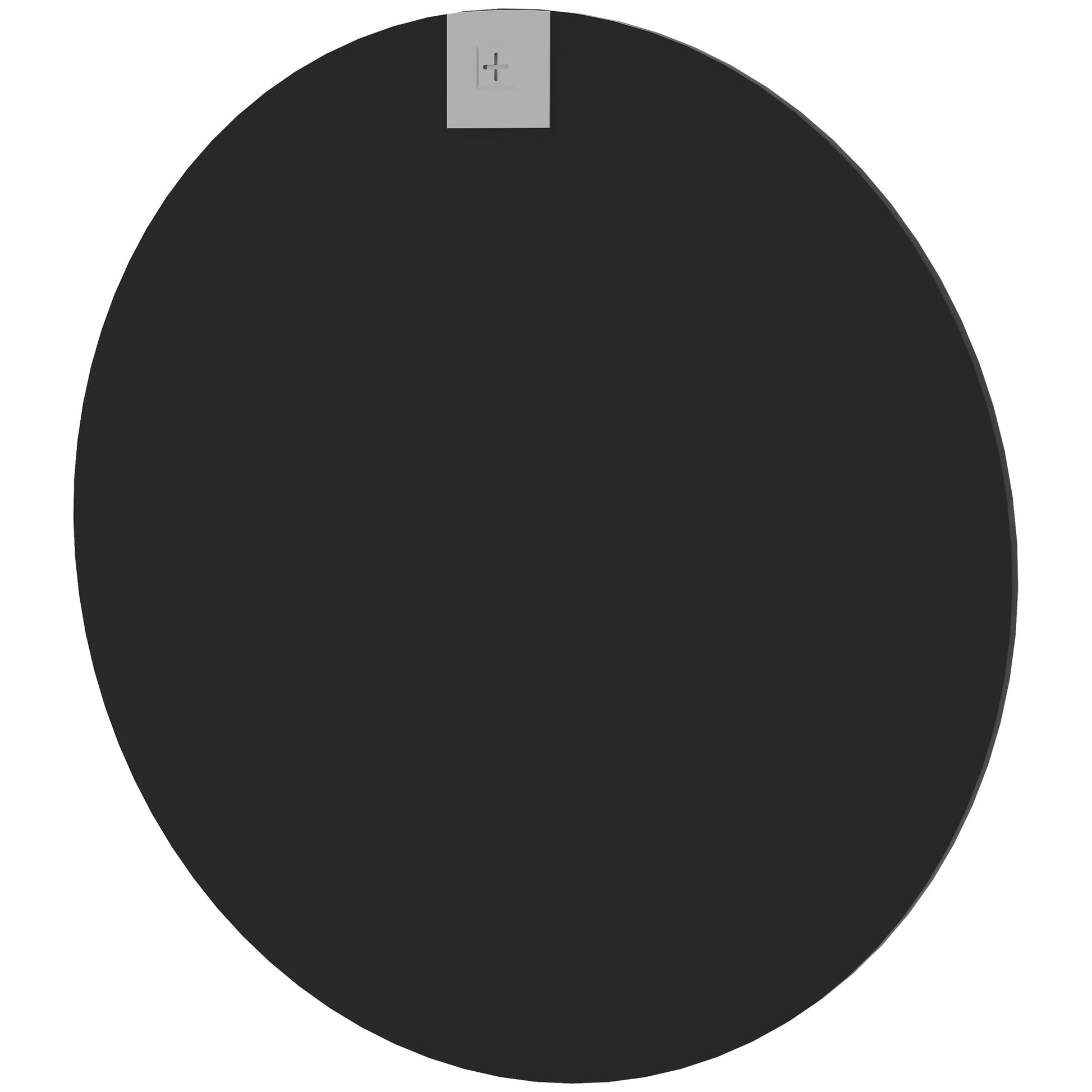 HOMCOM Circle Wall Mirror, 61 cm Round Bathroom Mirror for Living Room, Bedroom, Hallway, Black