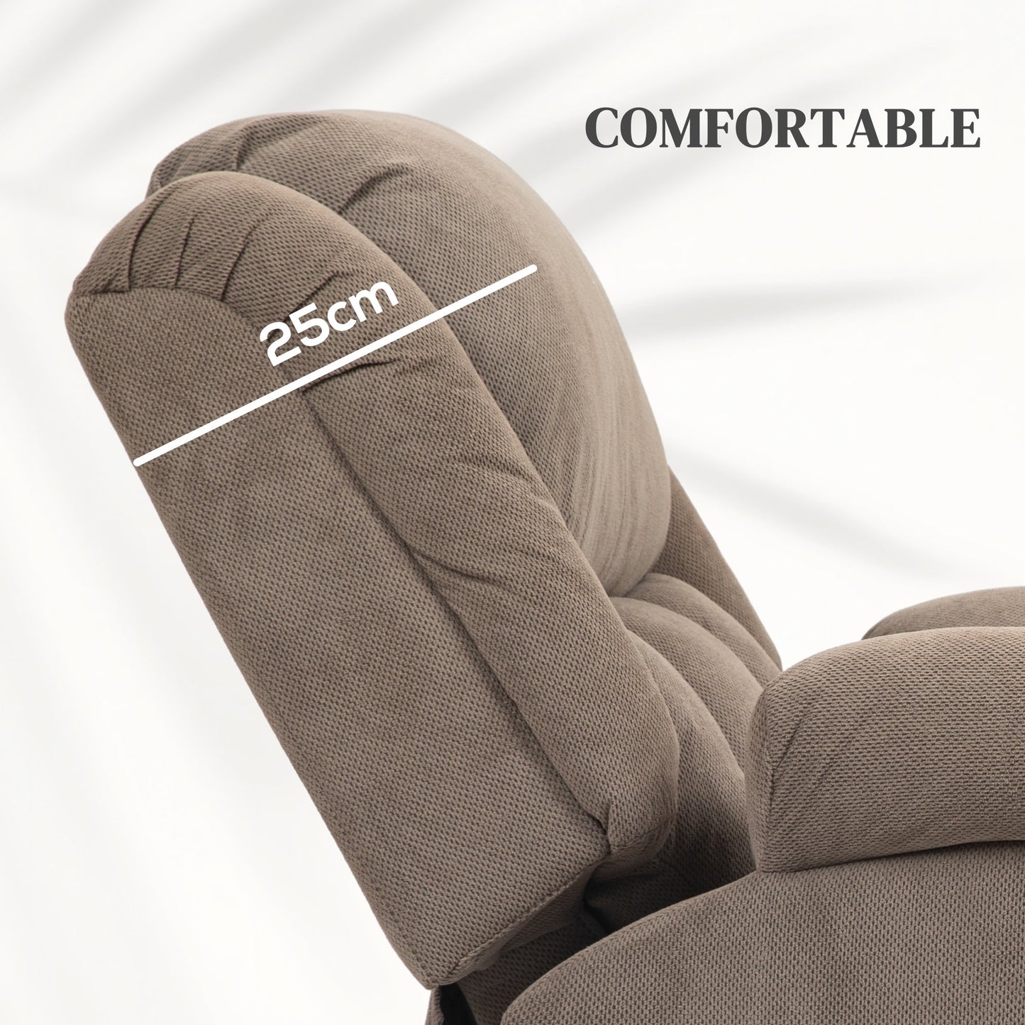 Recliner Armchair Lift Chair with Vibration Massage and Heat, Velvet-feel Fabric Electric Riser Recliner Chair for Elderly with Wide Seat, USB Port, Side Pockets for Living Room, Light Brown