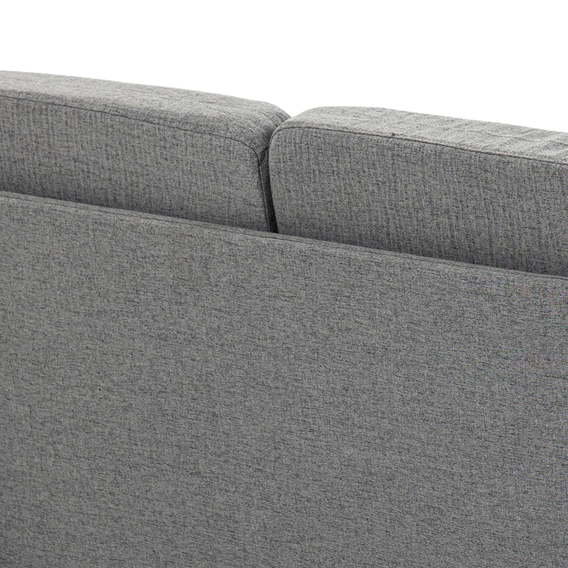 HOMCOM 2 Seater Sofa, Compact Loveseat, Fabric Couch with Wood Legs and Armrest, for Living Room and Home Office Grey