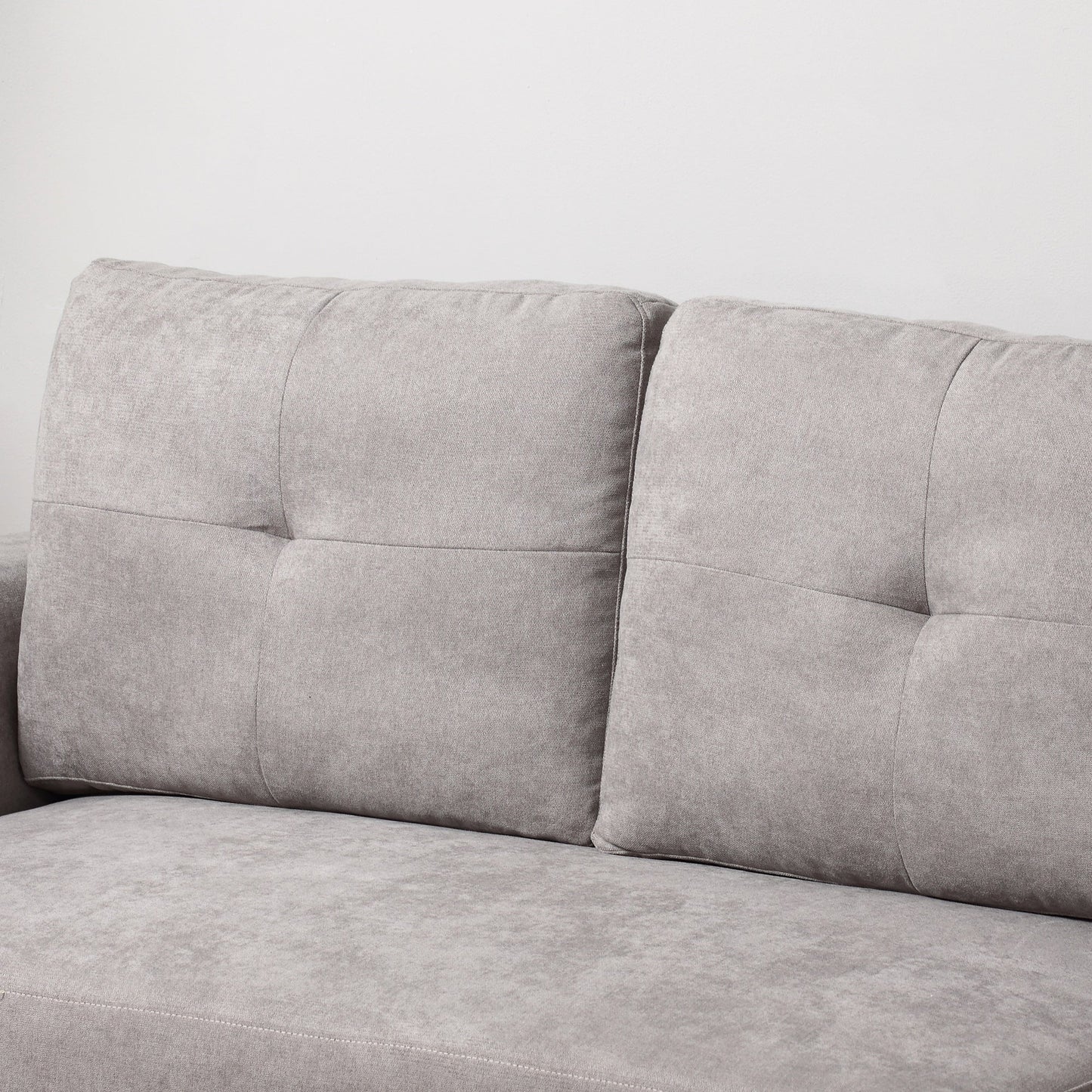 HOMCOM 3 Seater Sofa Bed, L-Shaped Corner Sofa, Pull Out Sofa with Storage, Convertible Click Clack Settee Sectional Sleeper Futon for Living Room, Office, Grey