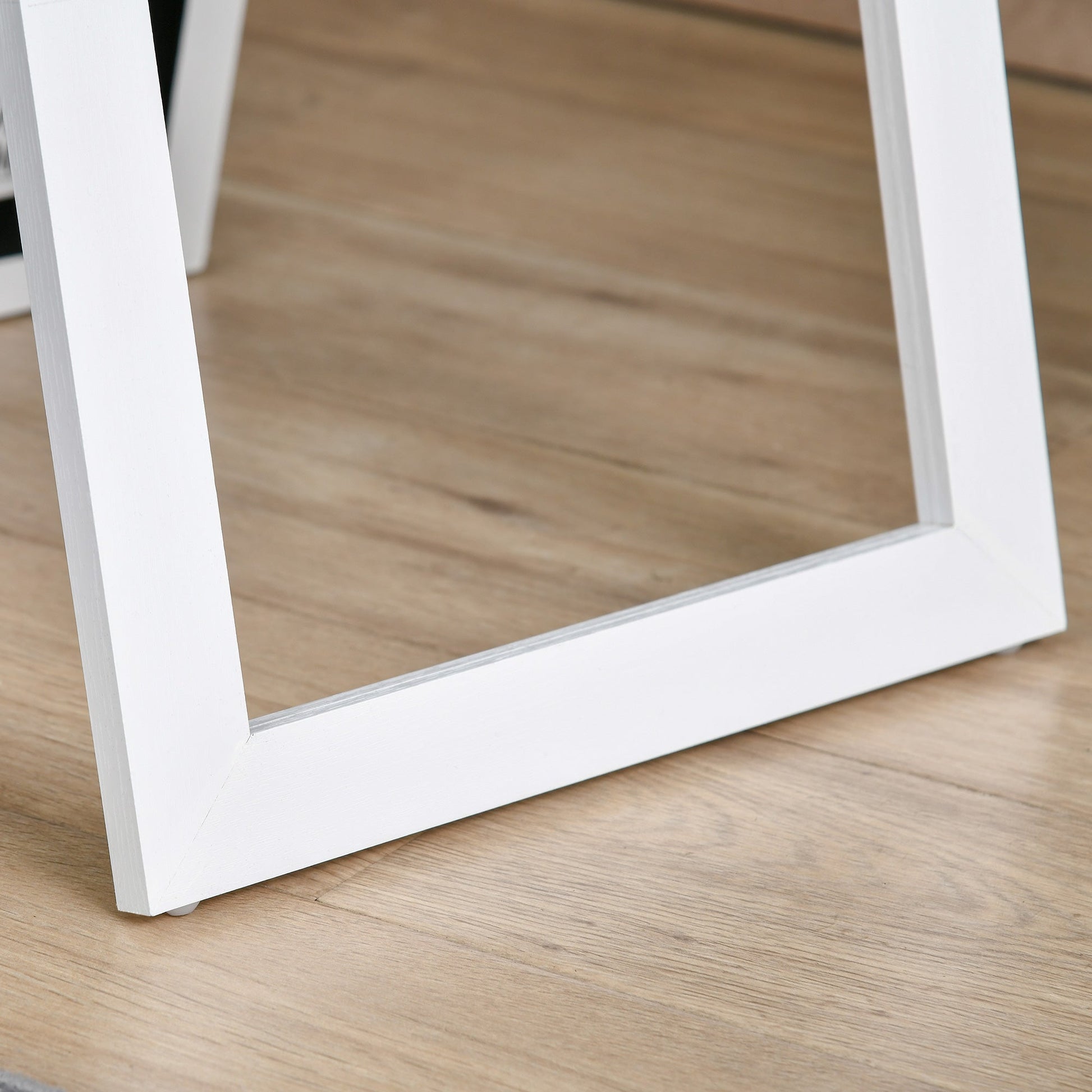 HOMCOM Full Length Mirror, Floor Standing or Wall-Mounted Long Mirror, Rectangular Full Body Mirror for Bedroom, Living Room, White