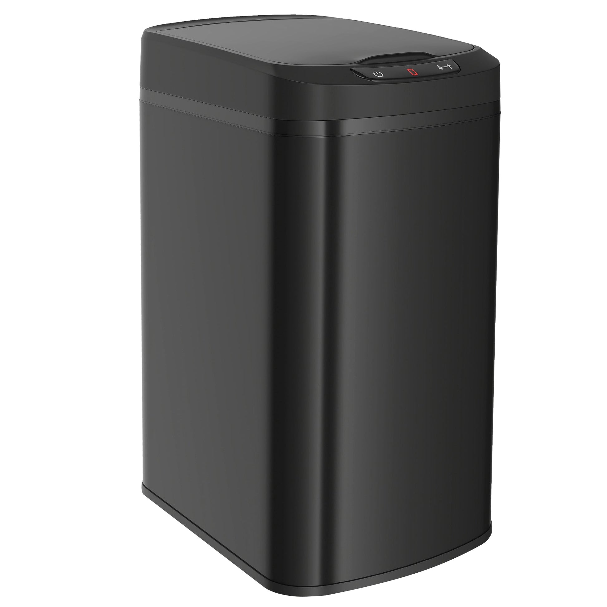 12L Sensor Bin, Automatic Touchless Motion Sensor Kitchen Bin, Compact Trash Can with Fingerprint Resistant Stainless Steel for Hygienic Gyms, Home Office Use, Black