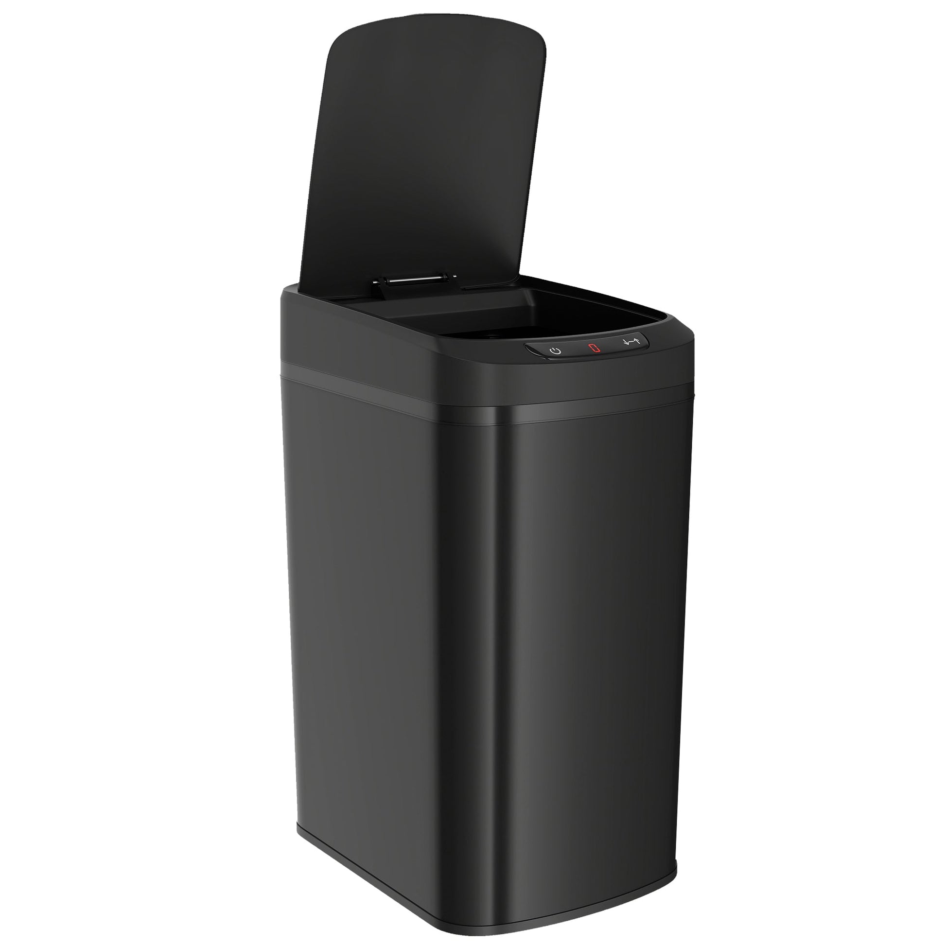 12L Sensor Bin, Automatic Touchless Motion Sensor Kitchen Bin, Compact Trash Can with Fingerprint Resistant Stainless Steel for Hygienic Gyms, Home Office Use, Black