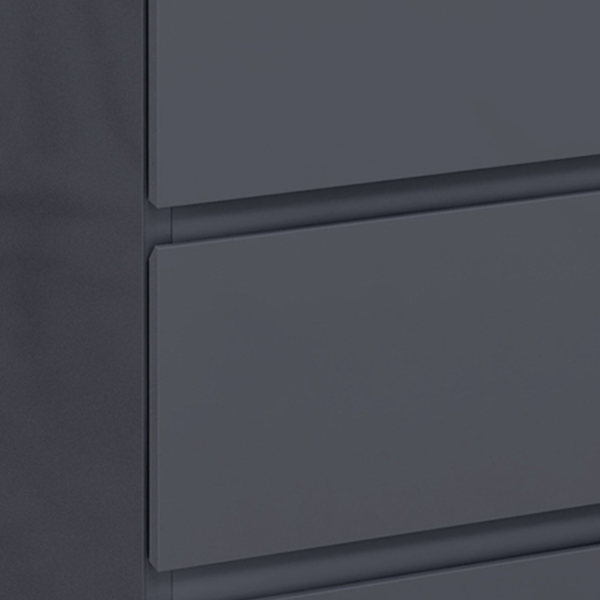 HOMCOM High Gloss Chest of Drawers, 5 Drawers Dresser, Modern Storage Drawer Unit with Soft Closing Mechanism for Bedroom, Grey