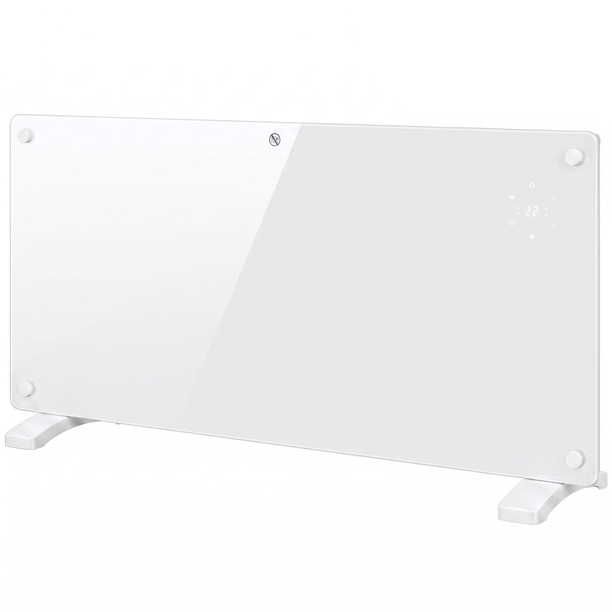 2000W Smart Glass Panel Heater Wall Mounted & Freestanding, Wifi Enabled, Works With Alexa & Google Home, Electric Heater with Weekly Timer, Open Window & Anti-Frost Mode, Thermostat, White