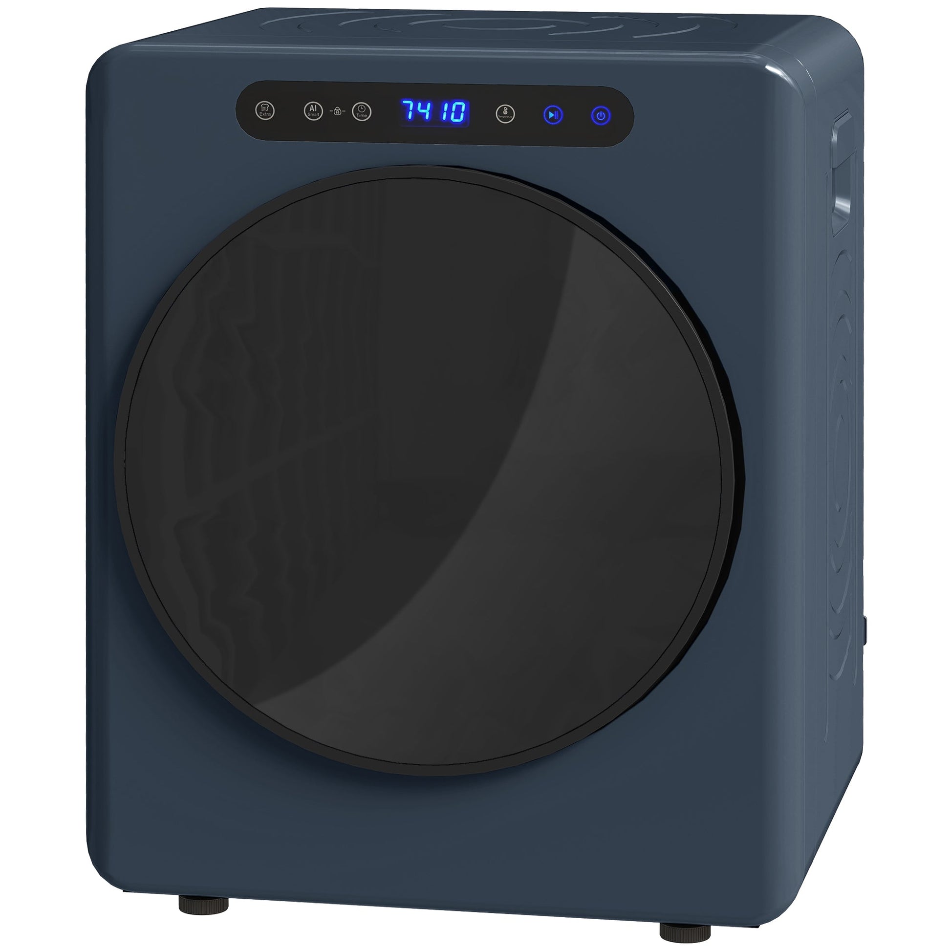 5kg Vented Tumble Dryer, 1000W Compact Freestanding Front Tumble Dryer with Stainless Steel Tub, Timer, 6 Heat Settings, Small Portable Clothes Drying Machine, Blue