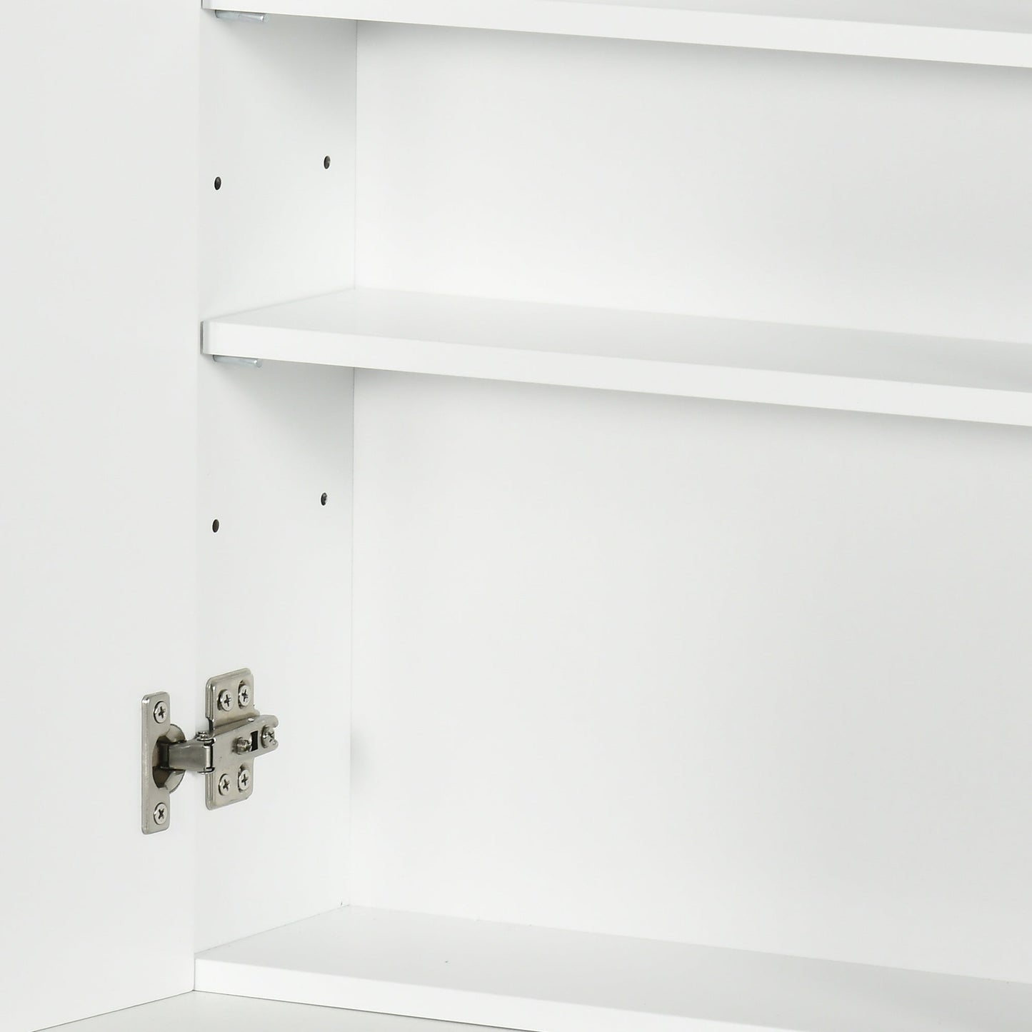 kleankin Bathroom Wall Cabinet, Over Toilet Storage Cupboard with Adjustable Shelves for Hallway, Living Room, White