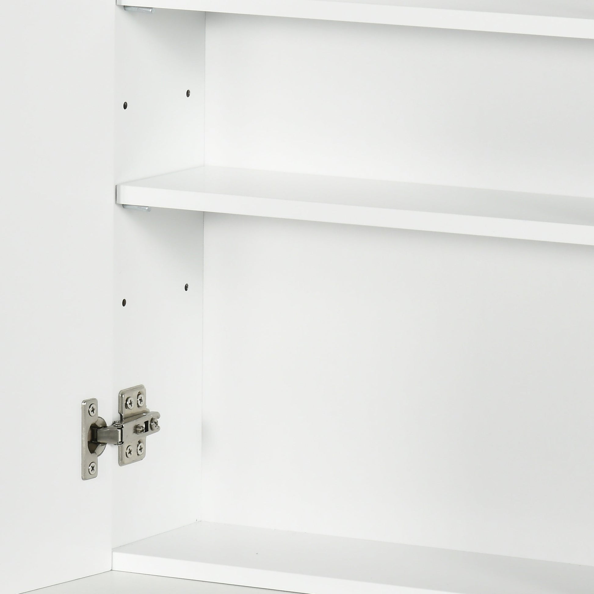 kleankin Bathroom Wall Cabinet, Over Toilet Storage Cupboard with Adjustable Shelves for Hallway, Living Room, White