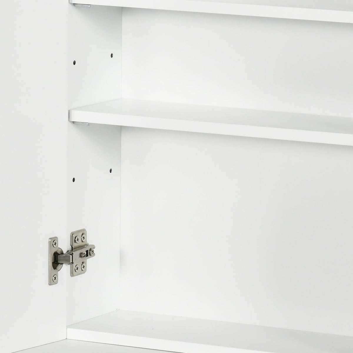 kleankin Bathroom Wall Cabinet, Over Toilet Storage Cupboard with Adjustable Shelves for Hallway, Living Room, White