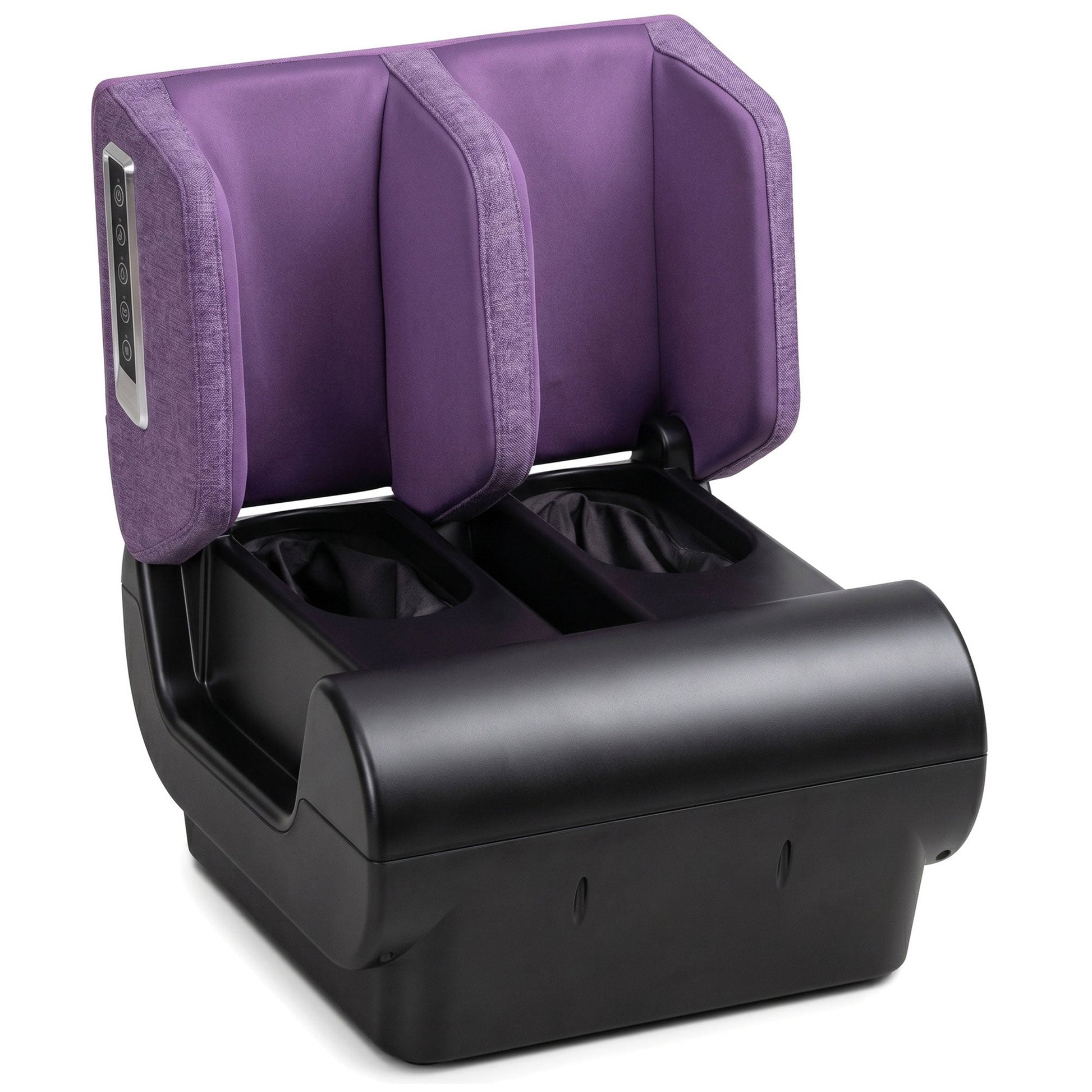 Foot and Calf Massager, 2 in 1 Foot Massager Machine & Ottoman with Shiatsu Foot with Heat, Air Compression, Timer, 3 Modes & Intensities for Feet, Ankle, Leg, Purple and Black