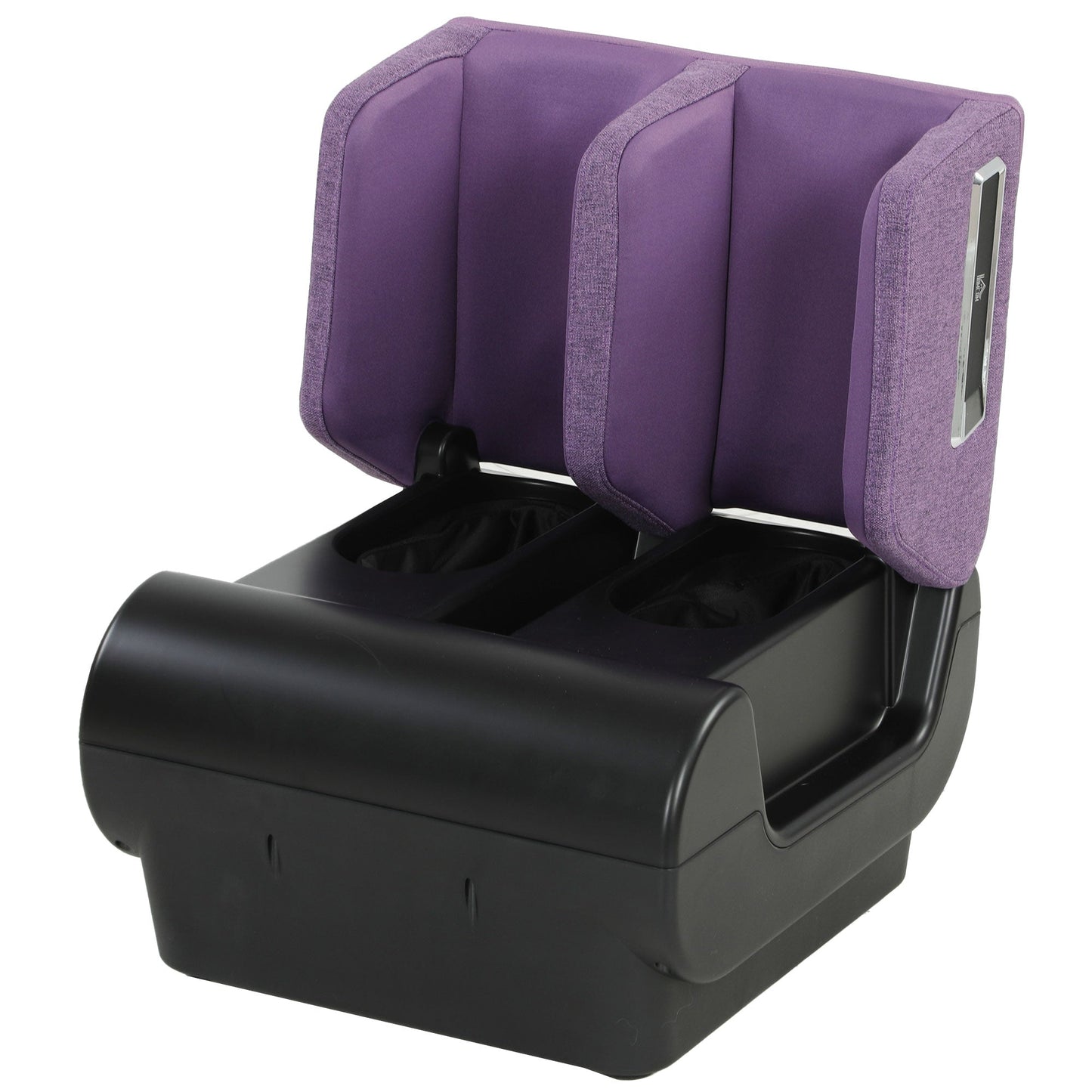 Foot and Calf Massager, 2 in 1 Foot Massager Machine & Ottoman with Shiatsu Foot with Heat, Air Compression, Timer, 3 Modes & Intensities for Feet, Ankle, Leg, Purple and Black