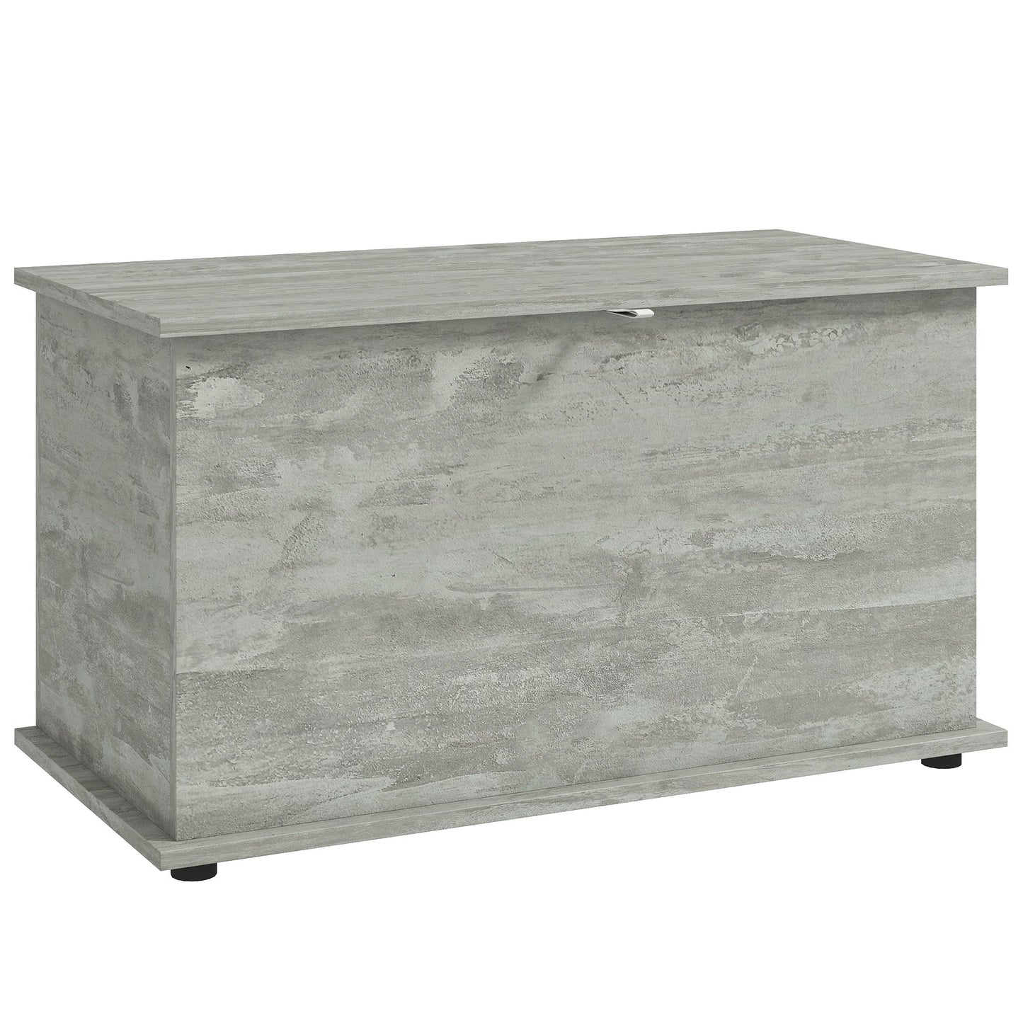 Storage Chest, Large 102L Blanket Box, Shoe Bench with Safety Hinged Lid, Storage Trunk, Bed End Bench for Bedroom, Hallway, Living room, Playroom, 80 x 40 x 45cm, Grey