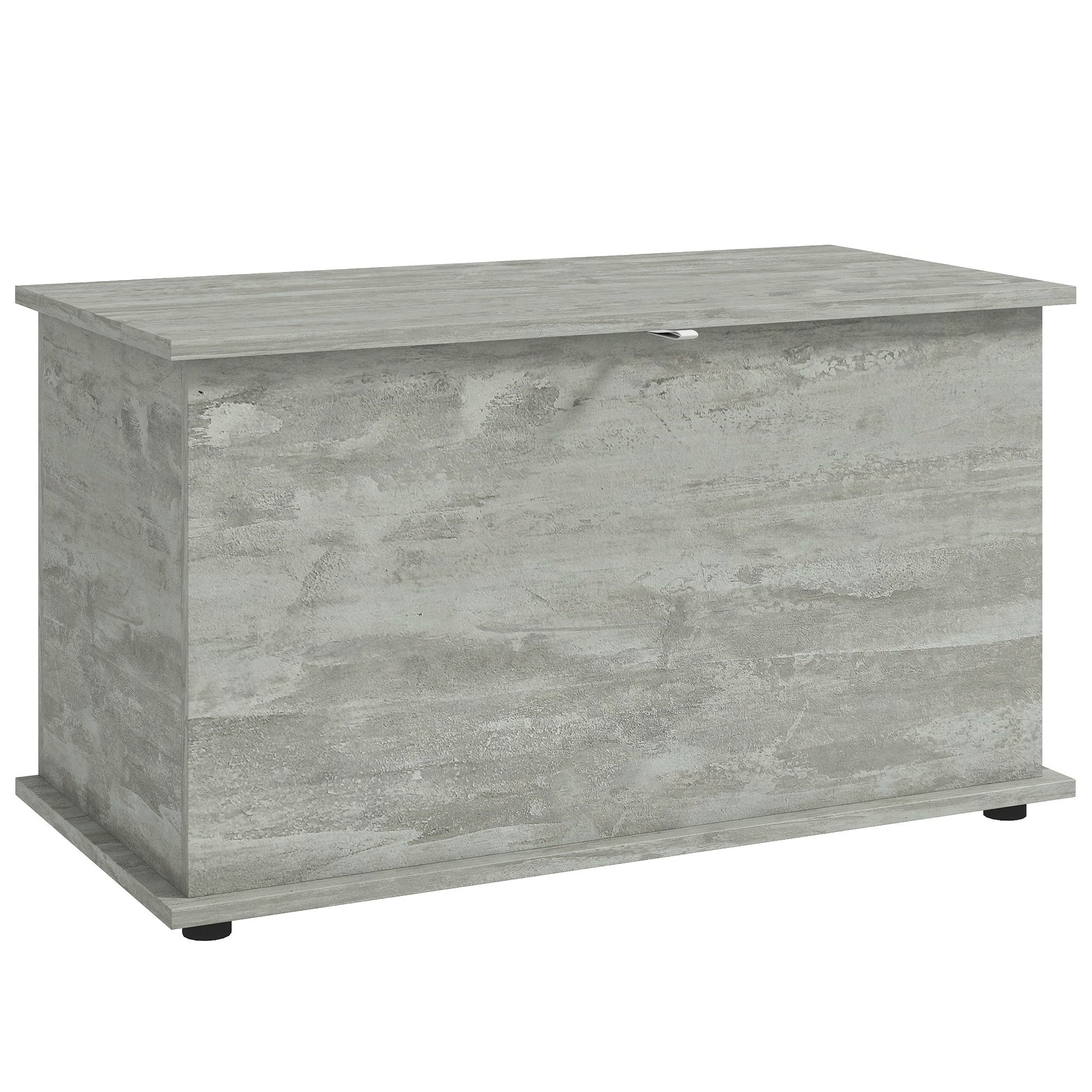 Storage Chest, Large 102L Blanket Box, Shoe Bench with Safety Hinged Lid, Storage Trunk, Bed End Bench for Bedroom, Hallway, Living room, Playroom, 80 x 40 x 45cm, Grey