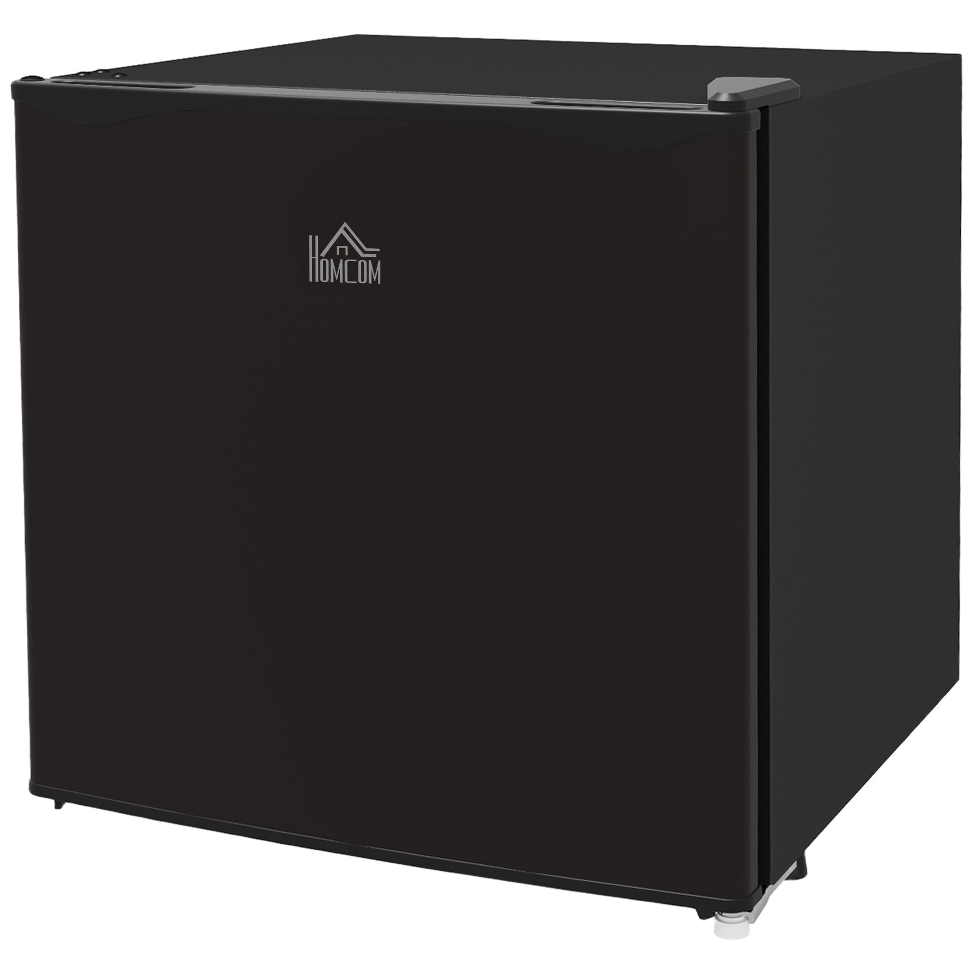 HOMCOM Tabletop Mini Freezer with 35 Litre Capacity, Small Freezer with Reversible Door, Adjustable Temperature and Removable Wire Shelf for Bedrooms, Home Office, Black