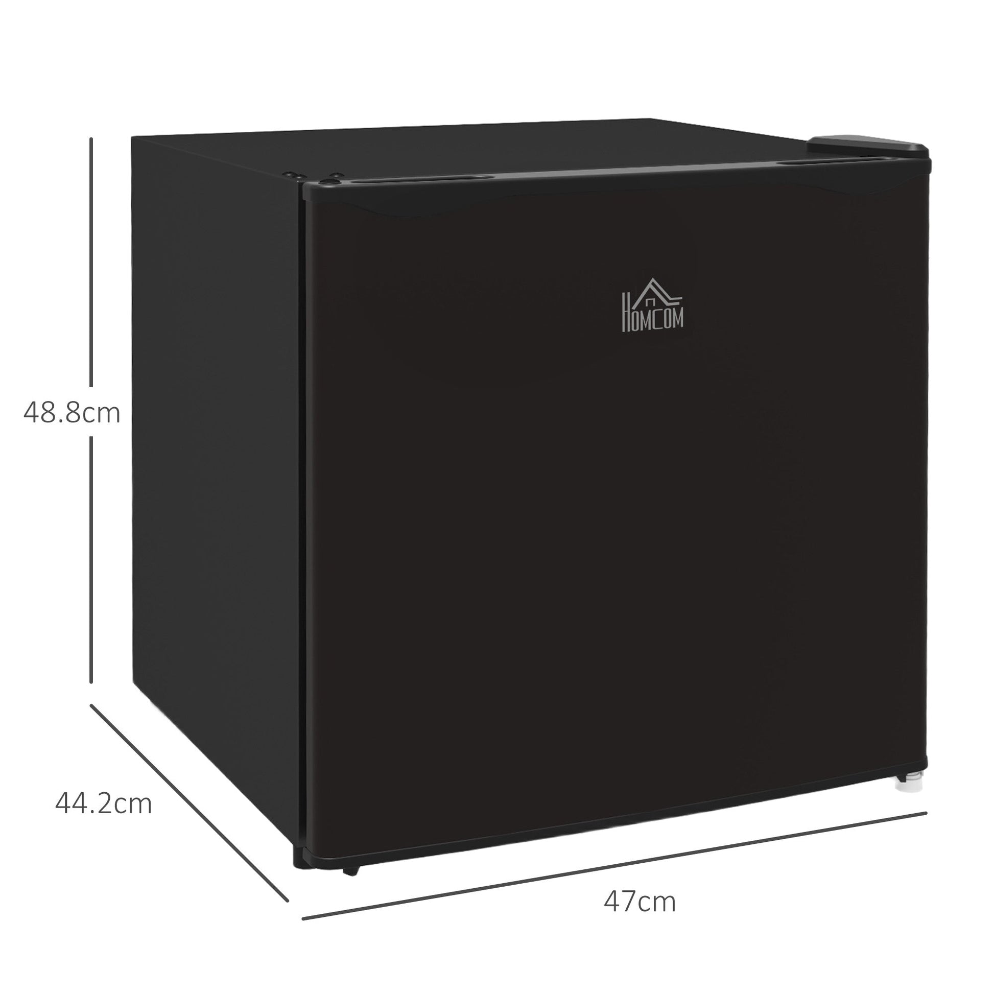 HOMCOM Tabletop Mini Freezer with 35 Litre Capacity, Small Freezer with Reversible Door, Adjustable Temperature and Removable Wire Shelf for Bedrooms, Home Office, Black
