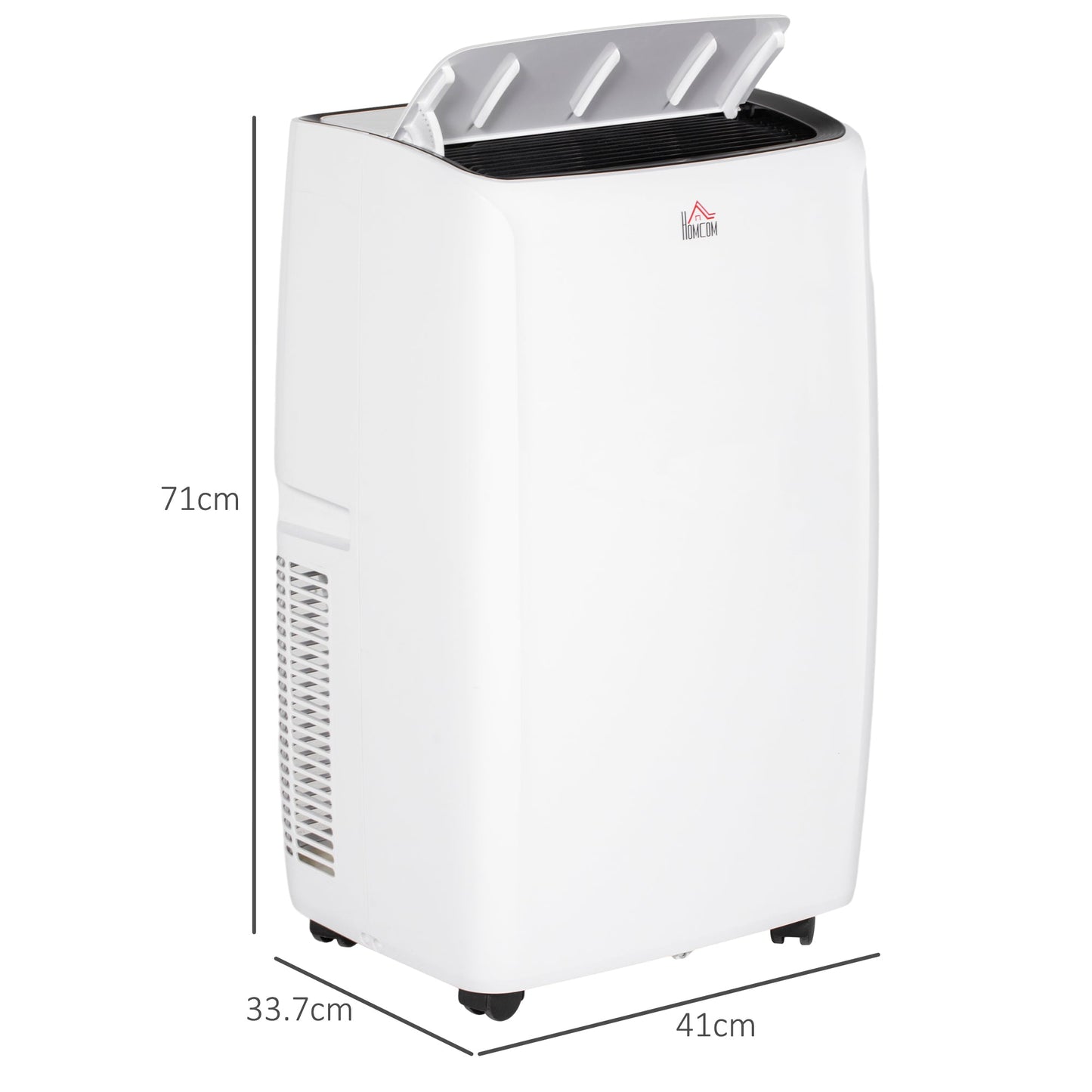 HOMCOM 14000 BTU Air Conditioning Unit, 3-in-1 Portable Air Conditioner, Dehumidifier, Cooling Fan with 24H Timer On/off, 2 Speeds, Remote Control, LED Display, 24H Timer, Window Venting Kit, 40m²