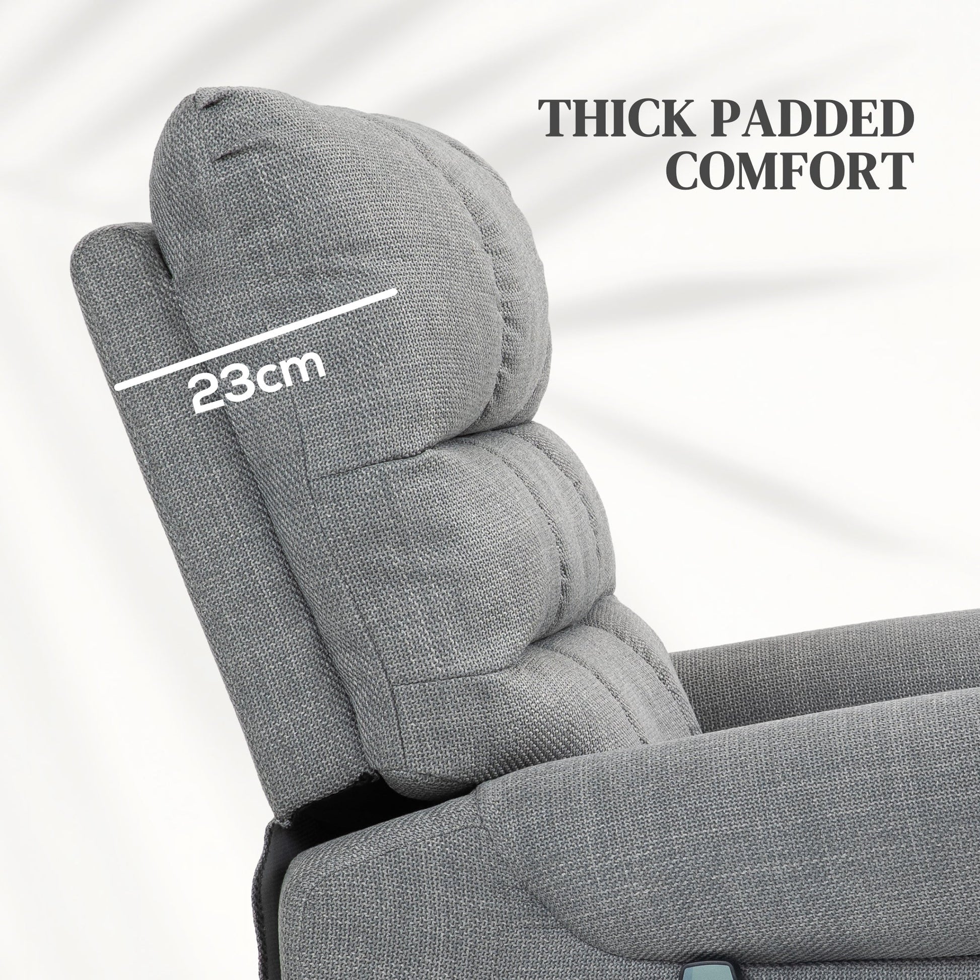 HOMCOM Power Lift Chair for Elderly, Electric Recliner Armchair with Massage and Heat, Type C and USB Ports, Fabric Riser and Reclining Chair with Side Pockets, Grey