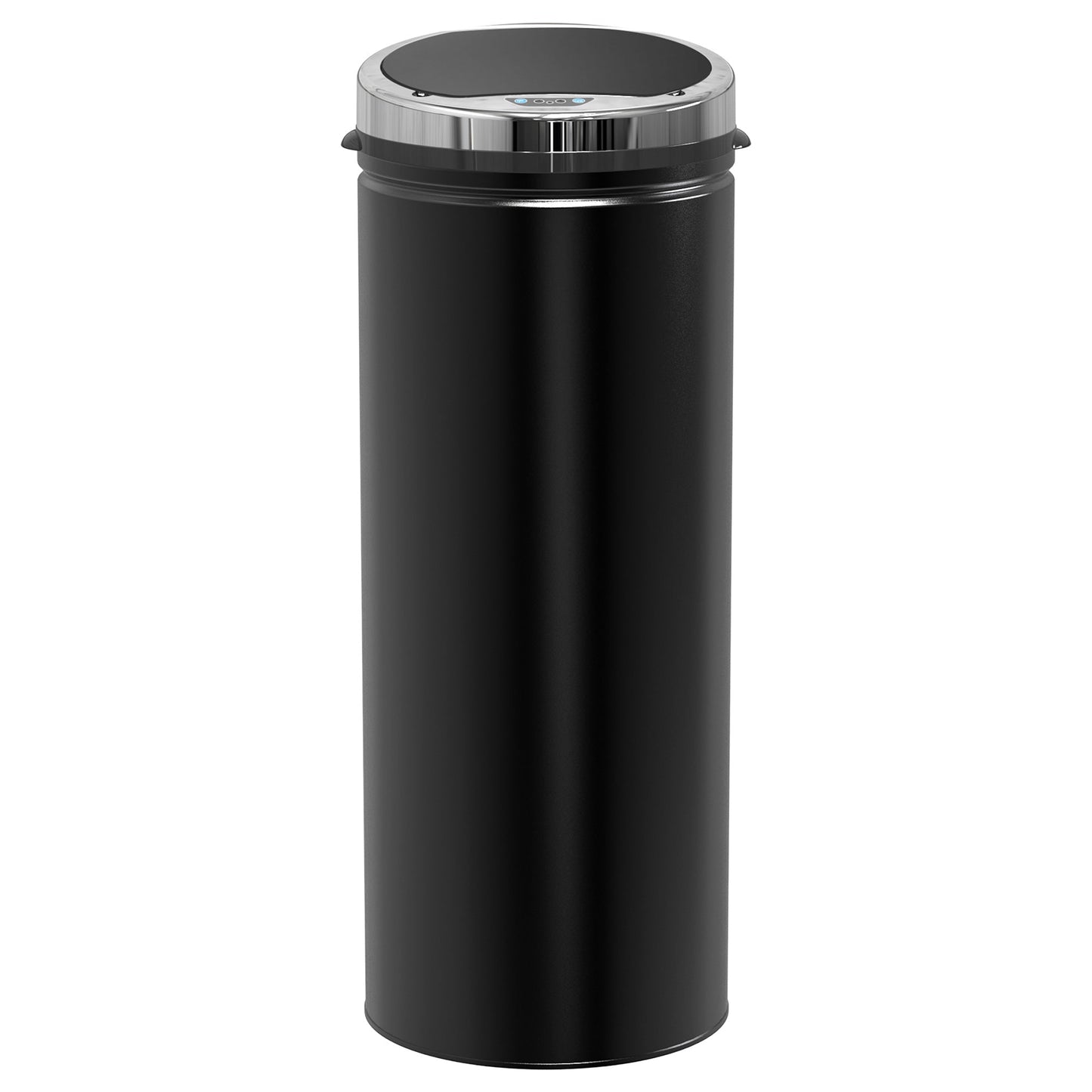 50L Sensor Bin with Quiet Soft-Close Lid, Automatic Touchless Motion Sensor Rubbish Bin with Fingerprint Resistant, Stainless Steel for Hygienic Kitchen, Home Office Use, Black