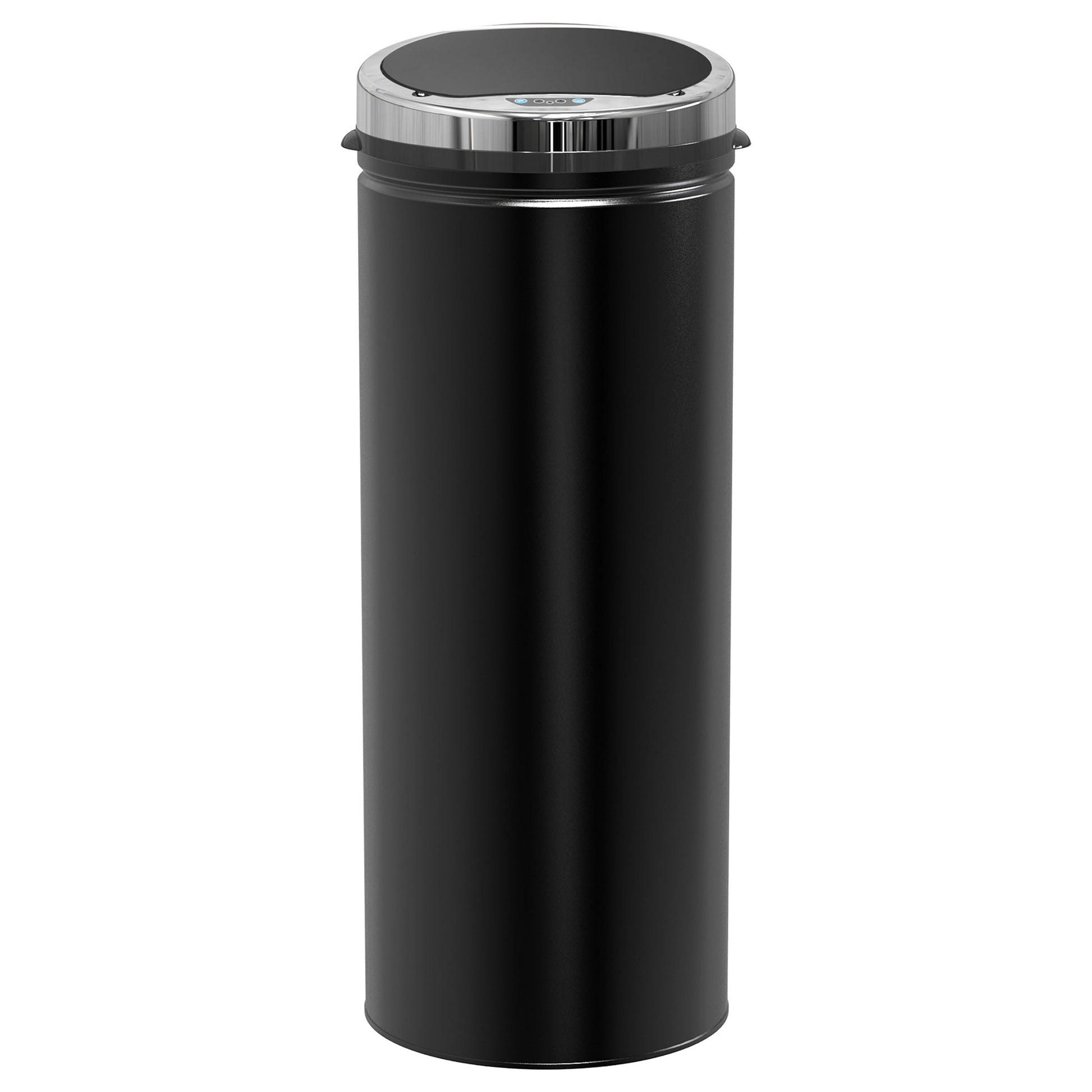 50L Sensor Bin with Quiet Soft-Close Lid, Automatic Touchless Motion Sensor Rubbish Bin with Fingerprint Resistant, Stainless Steel for Hygienic Kitchen, Home Office Use, Black