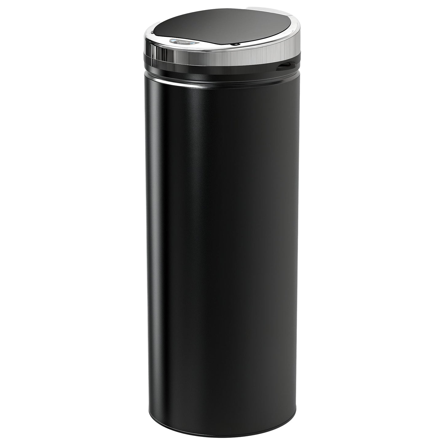 50L Sensor Bin with Quiet Soft-Close Lid, Automatic Touchless Motion Sensor Rubbish Bin with Fingerprint Resistant, Stainless Steel for Hygienic Kitchen, Home Office Use, Black
