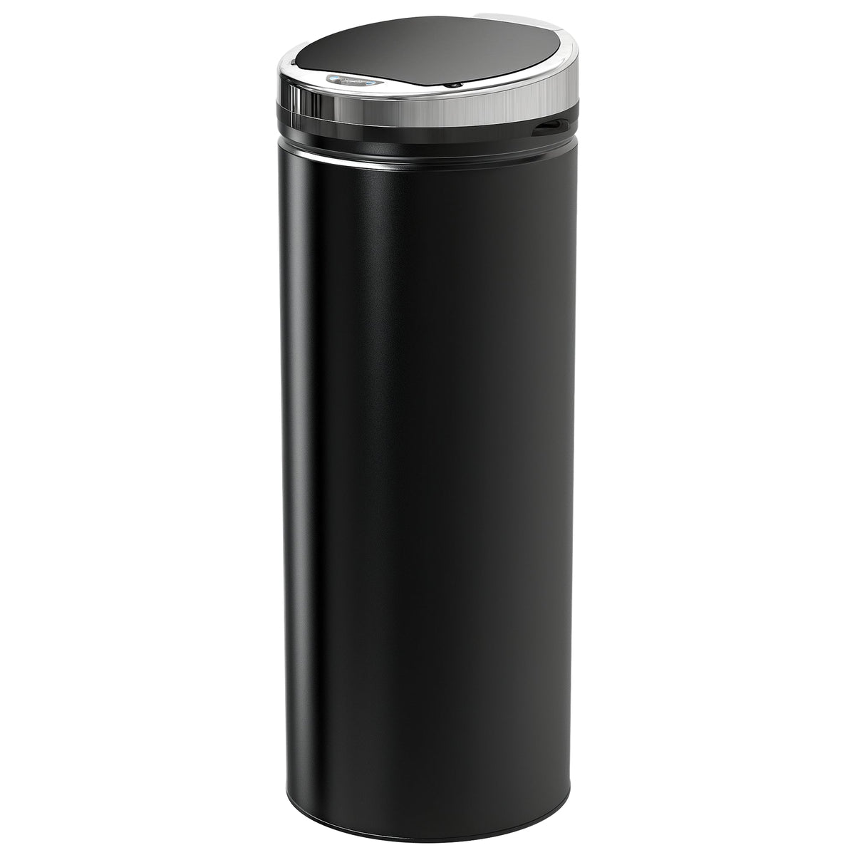 50L Sensor Bin with Quiet Soft-Close Lid, Automatic Touchless Motion Sensor Rubbish Bin with Fingerprint Resistant, Stainless Steel for Hygienic Kitchen, Home Office Use, Black