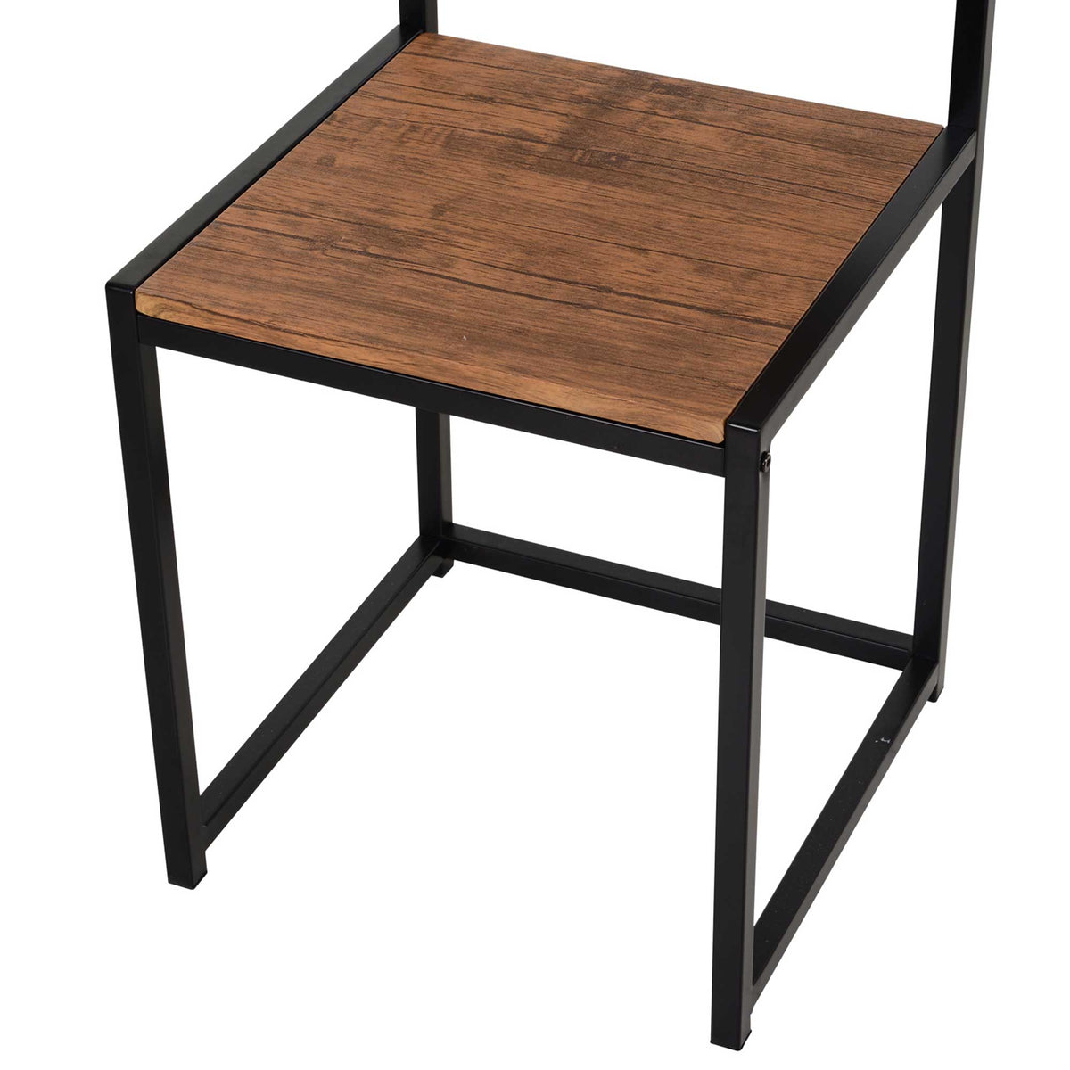 HOMCOM Dining Table and Chairs Set 2, Dining Room Sets, Rectangular Space Saving Table and 2 Chairs for Compact Kitchens, Steel Frame, Natural