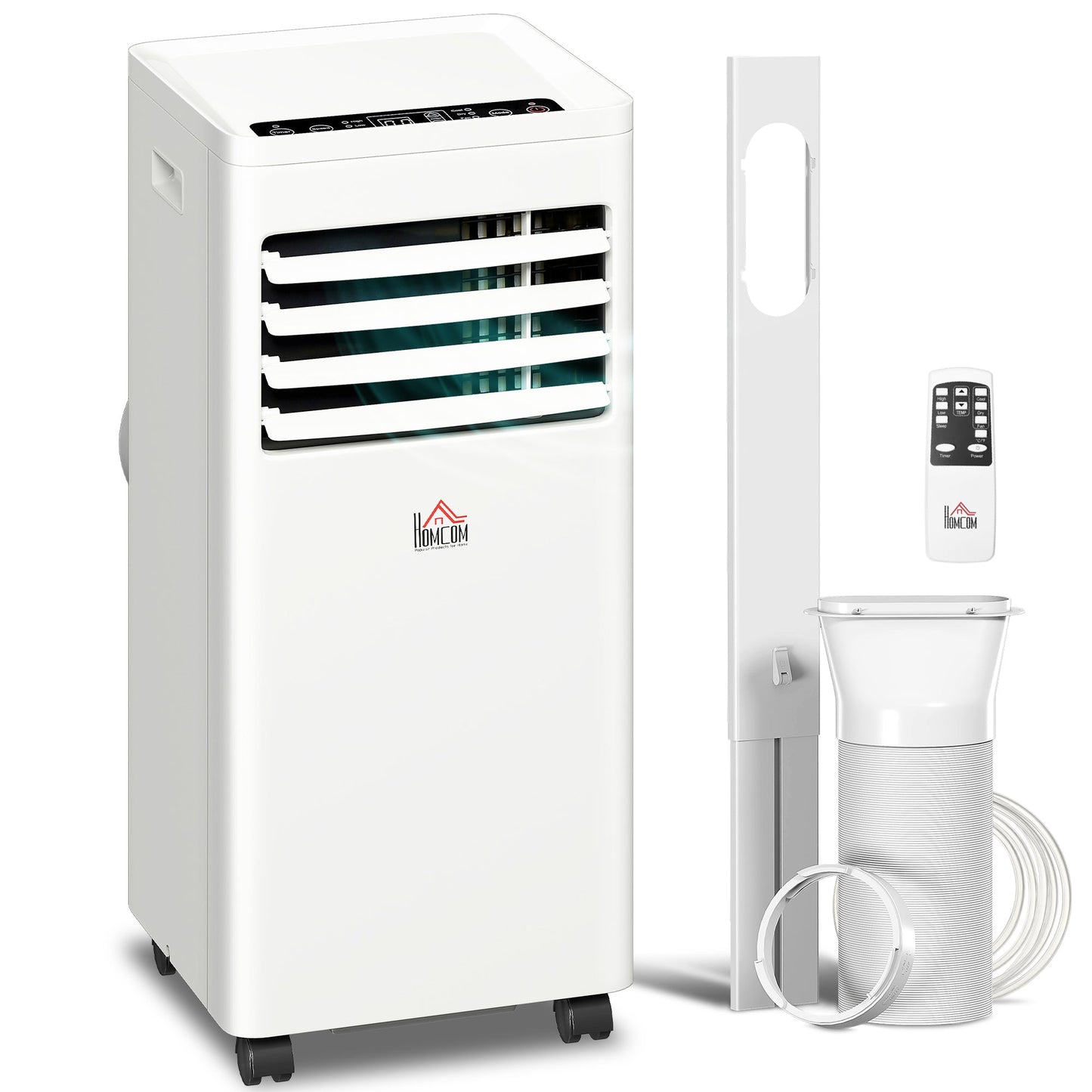 Portable Air Conditioner 9000 BTU, 4-in-1 Cooling, Dehumidifier, Fan, Sleep Mode, Air Conditioning Unit with Digital Display & Remote Control, 24H Timer, Window Venting Kit, for Room up to 28㎡