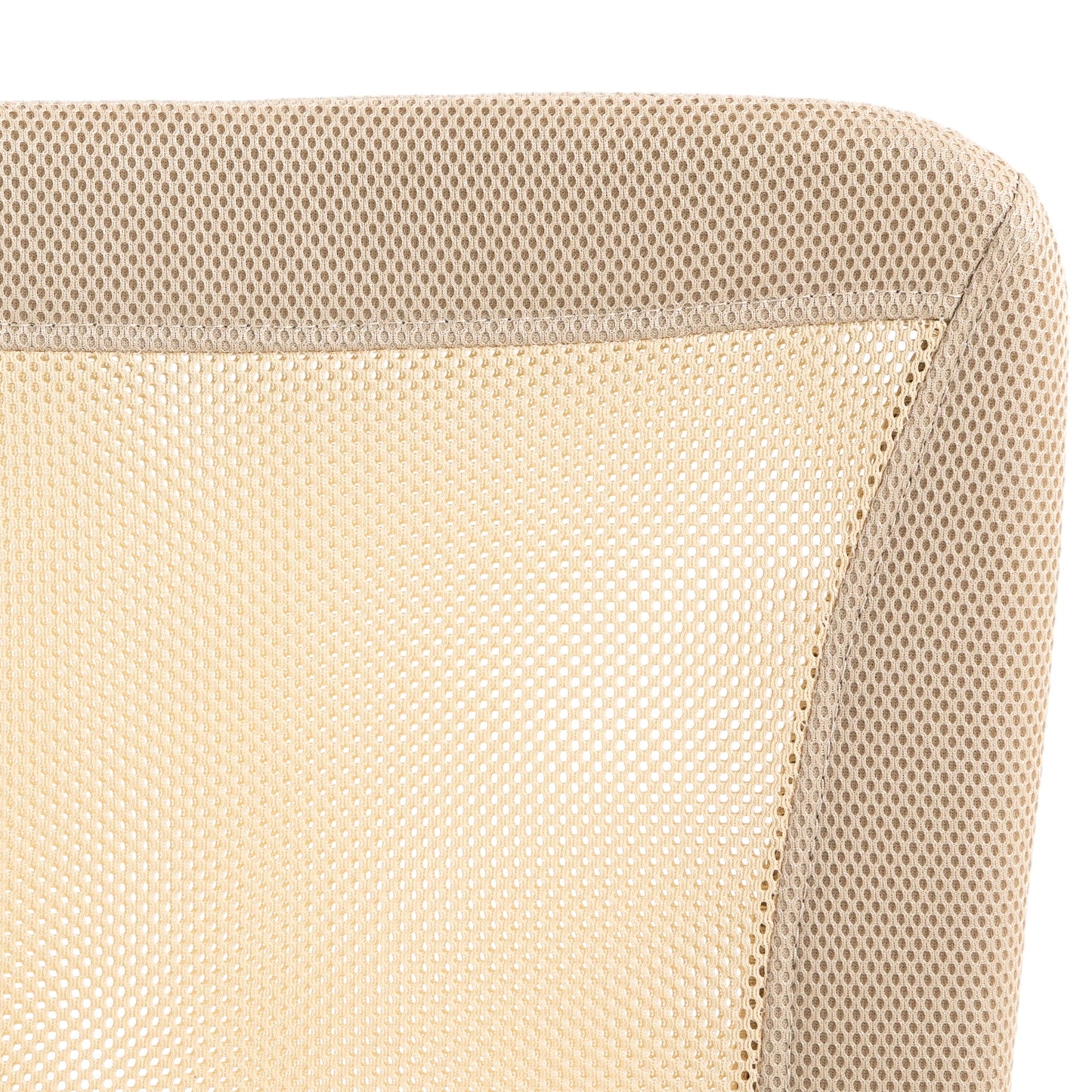 Vinsetto Office Chair, Armless Desk Chair, Adjustable Computer Swivel Chair with Rolling Wheels and Mesh Back for Home Work Study, Beige