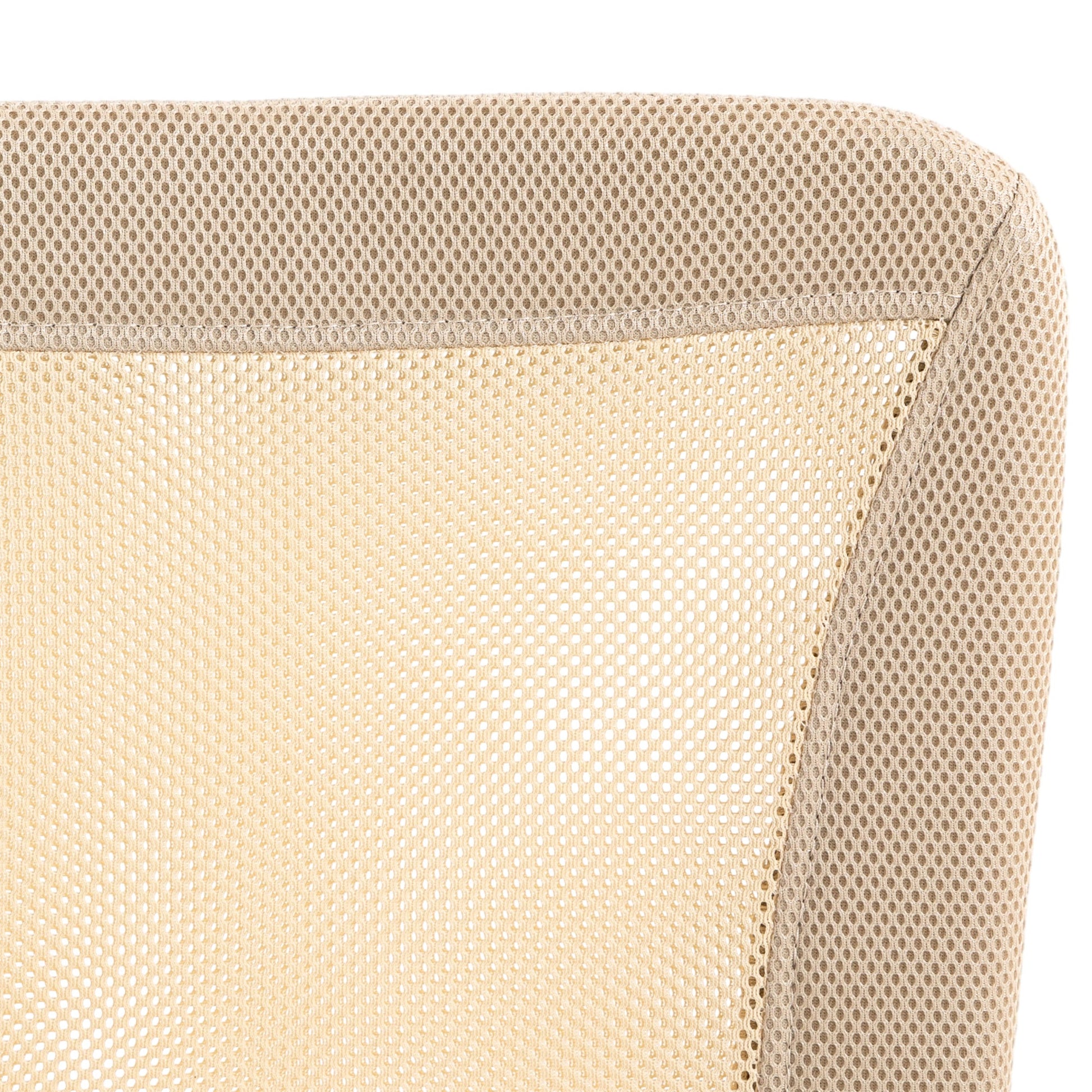 Vinsetto Office Chair, Armless Desk Chair, Adjustable Computer Swivel Chair with Rolling Wheels and Mesh Back for Home Work Study, Beige