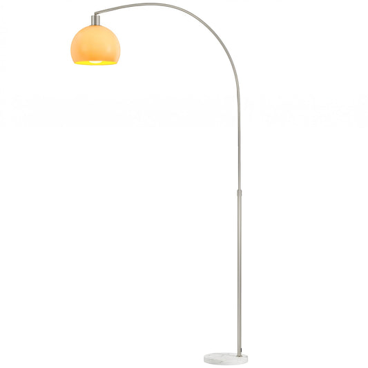 Floor Lamp for Living Room, Modern Standing Lamp with Shade & Foot Switch, Minimalist Tall Pole Lampshade for Bedroom, Office, White